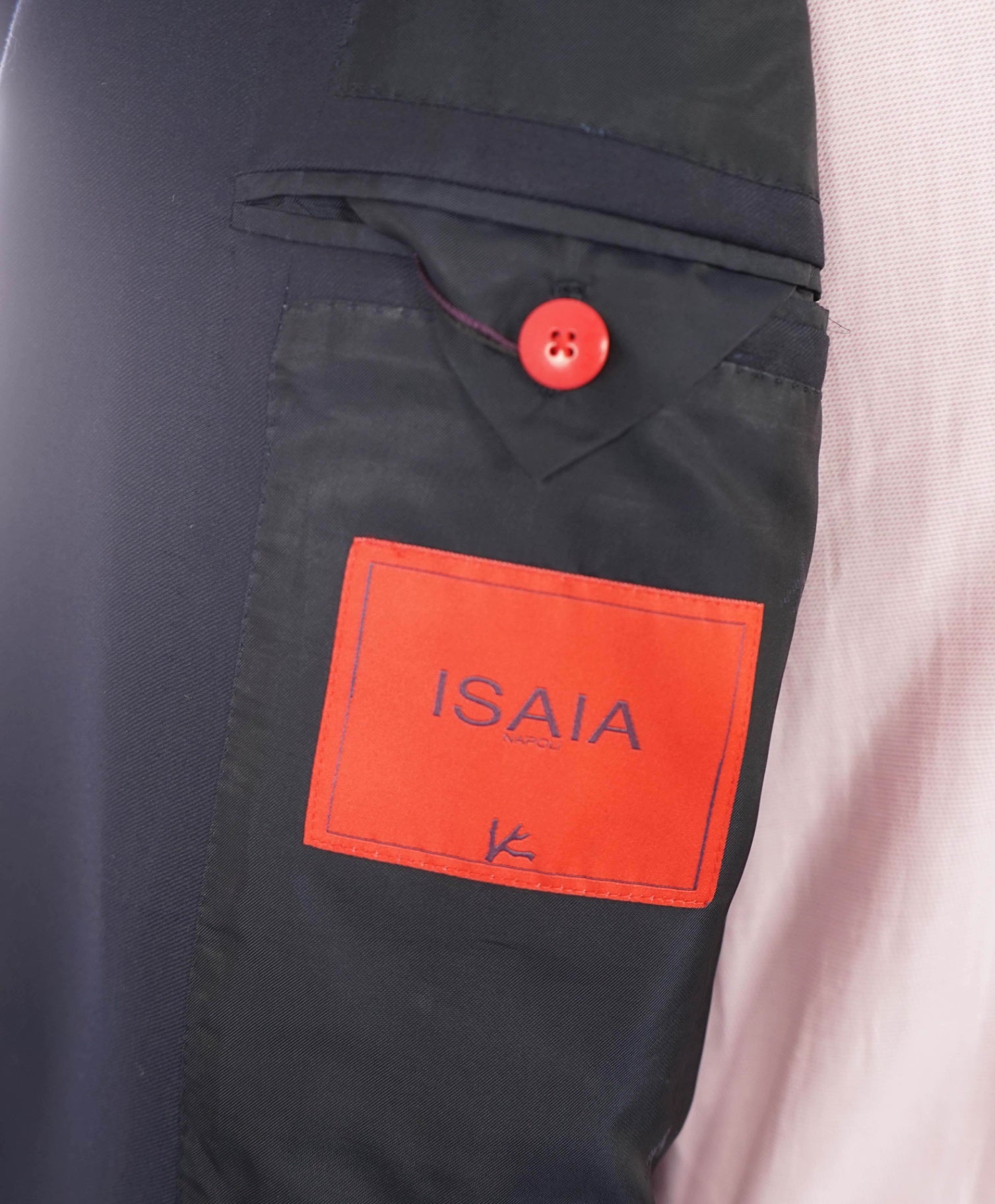 $3,995 ISAIA - Solid Navy Blue *CLOSET STAPLE* Coral Pin Suit - 40R