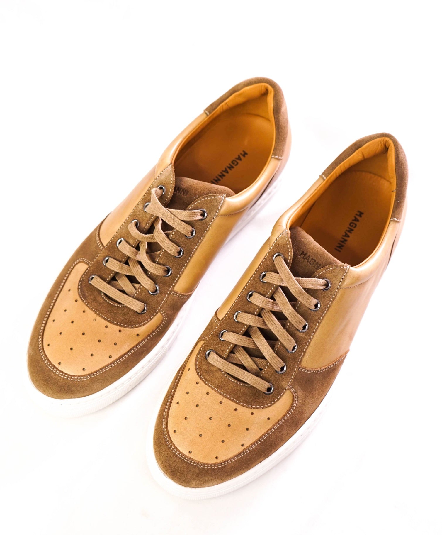 $465 MAGNANNI - Brown Sneakers Leather/Suede - 12 M