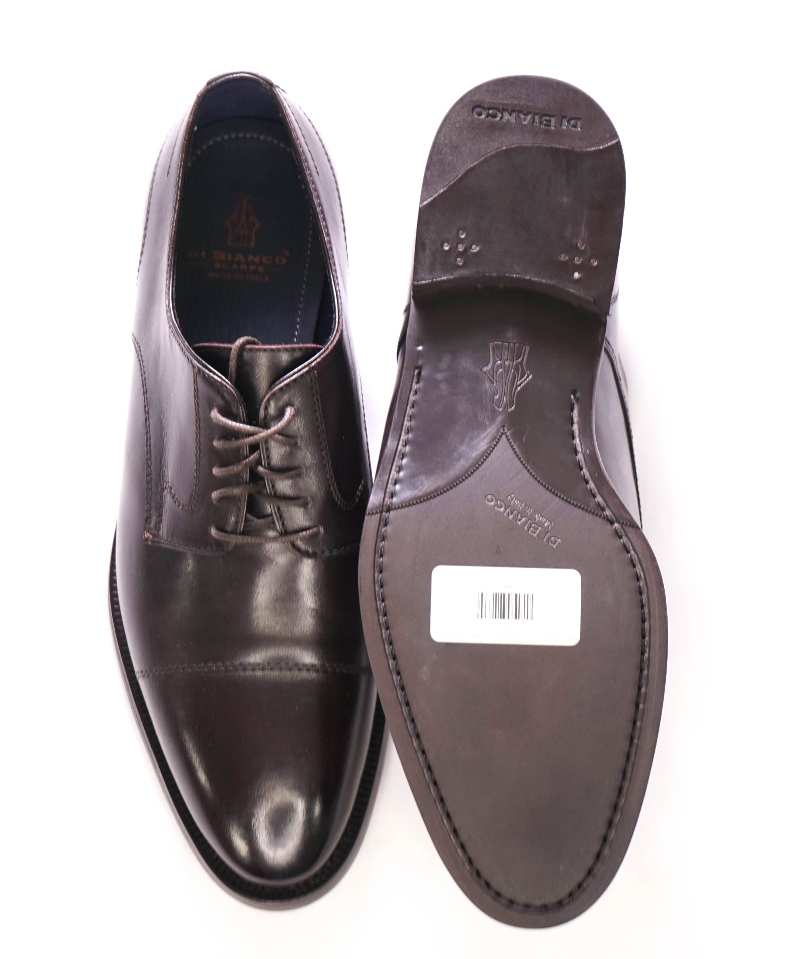 $895 DI BIANCO - Dark brown Derbies Leather - US 8.5 (EU41.5)