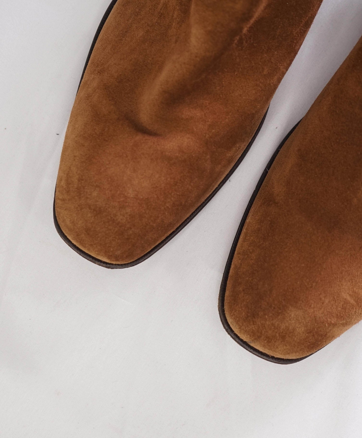 $1,190 SALVATORE FERRAGAMO - Brown Chelsea Boots Suede - 9 EE