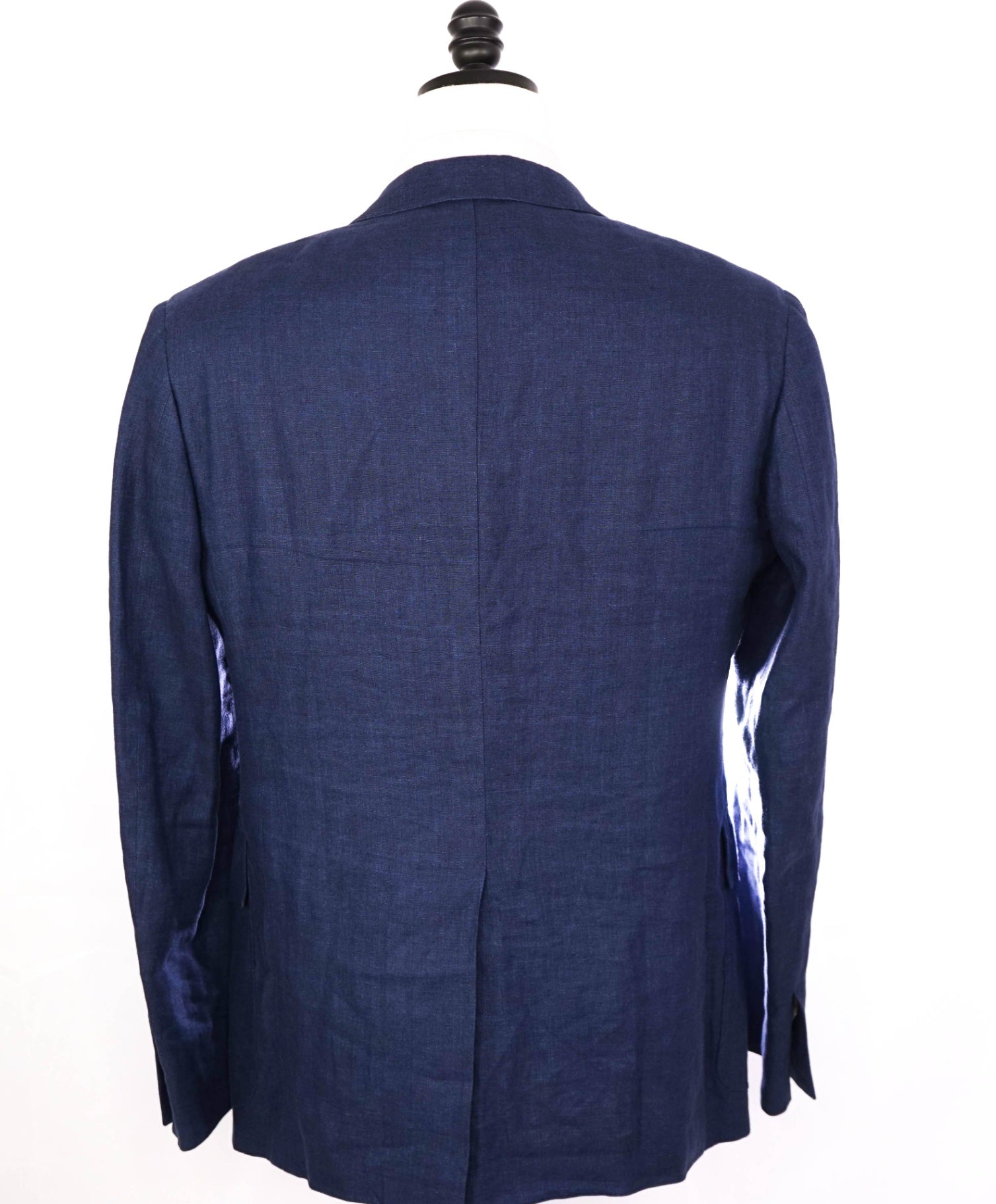 $2,295 Ralph Lauren Purple Label - Blue Linen/Silk Blazer - 40R
