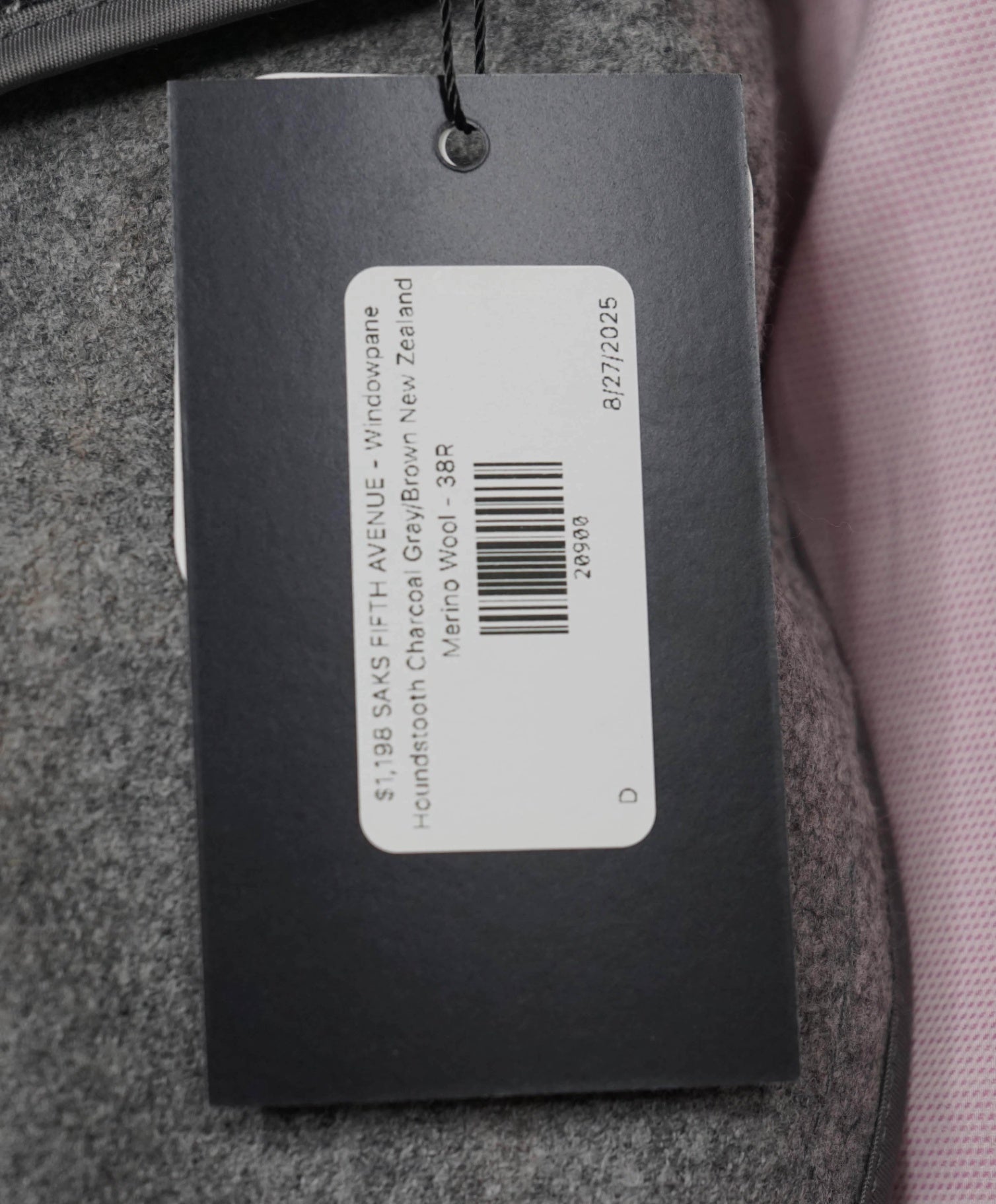 $1,198 SAKS 5TH AVE - LORO PIANA "Zelander" Merino Wool - 38R
