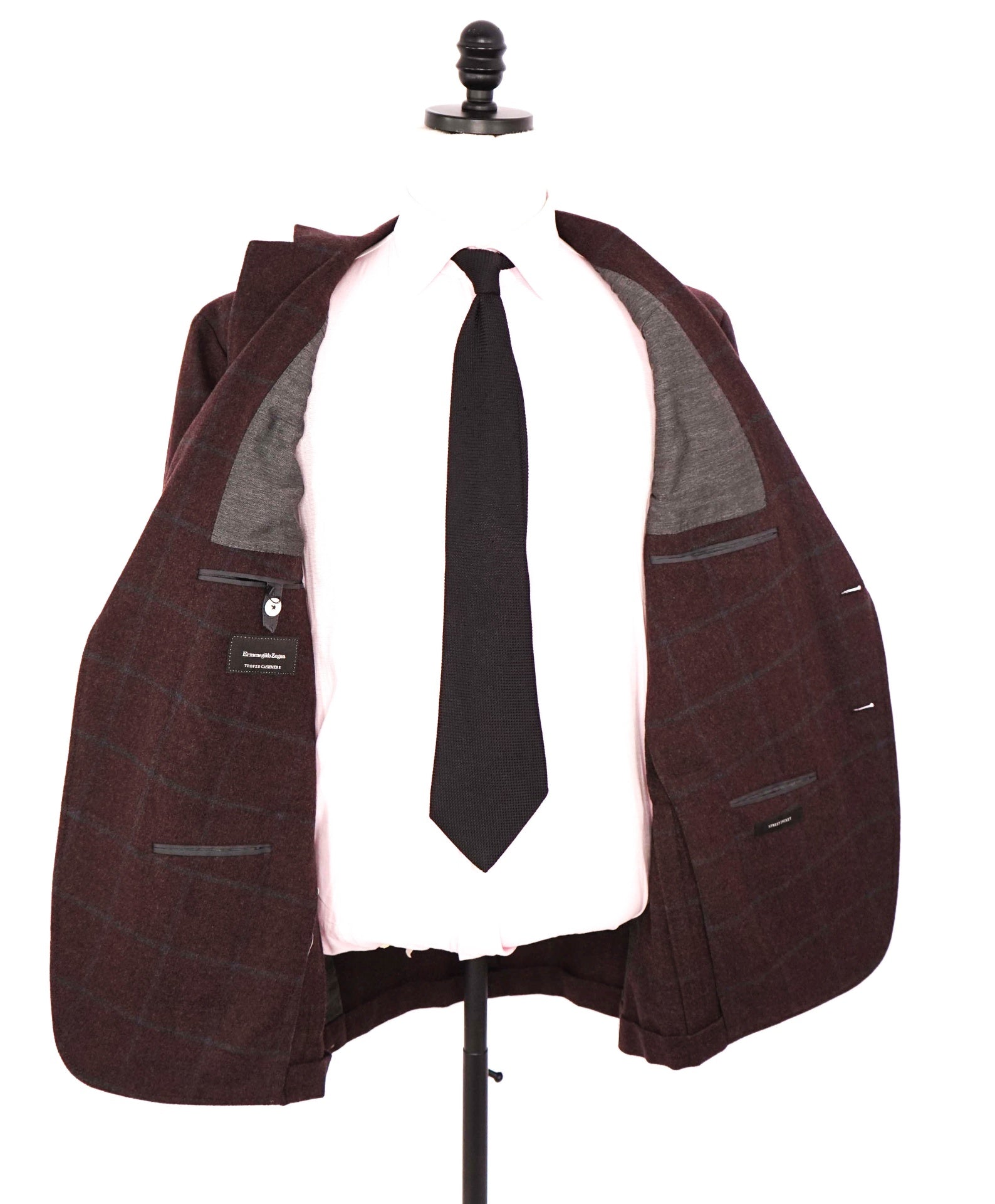 $3,695 ZEGNA - Burgundy "TROFEO" Cashmere STREET JACKET - 46R