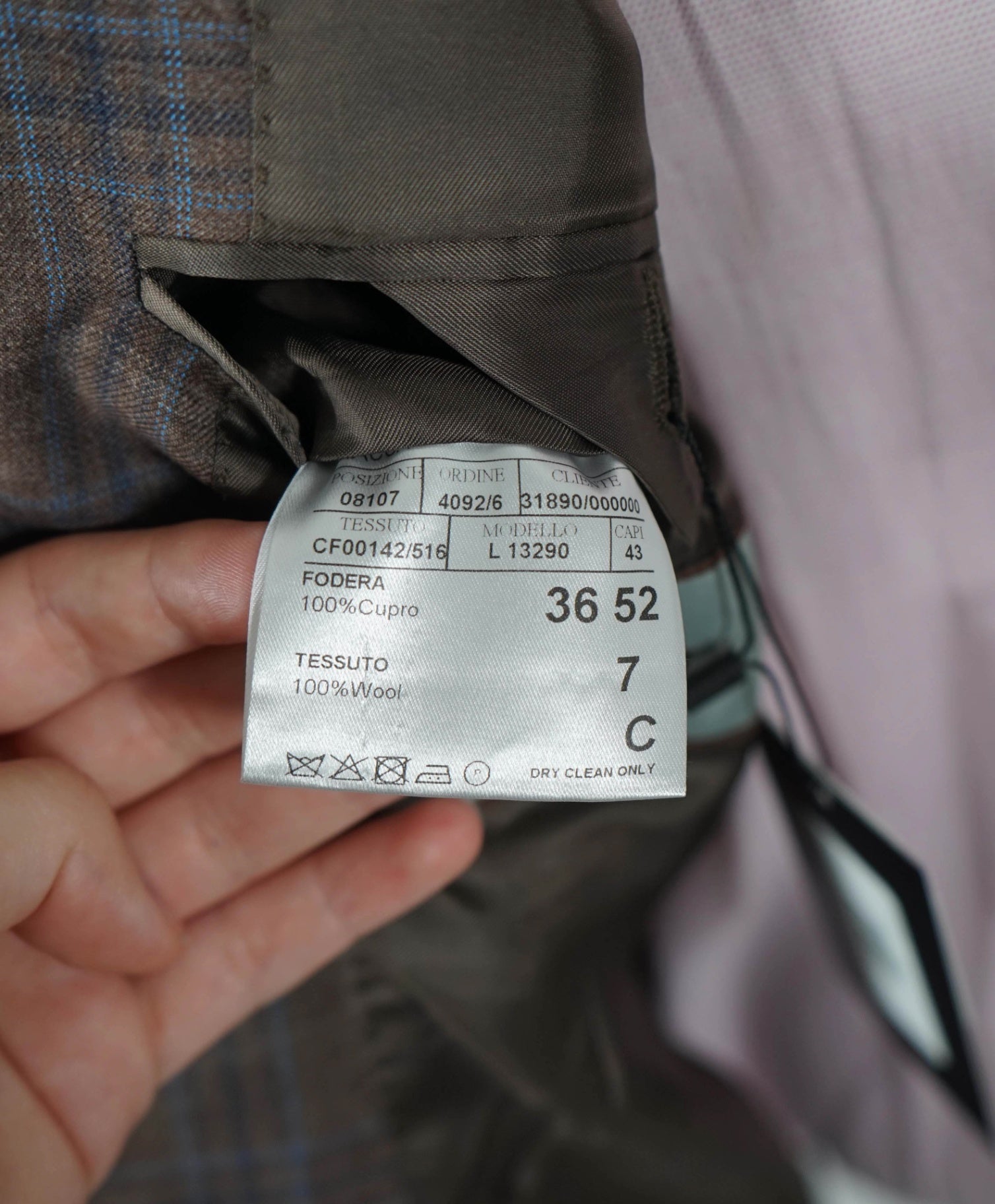 $1,895 CANALI - Brown/Blue Plaid Wool Blazer - 42S