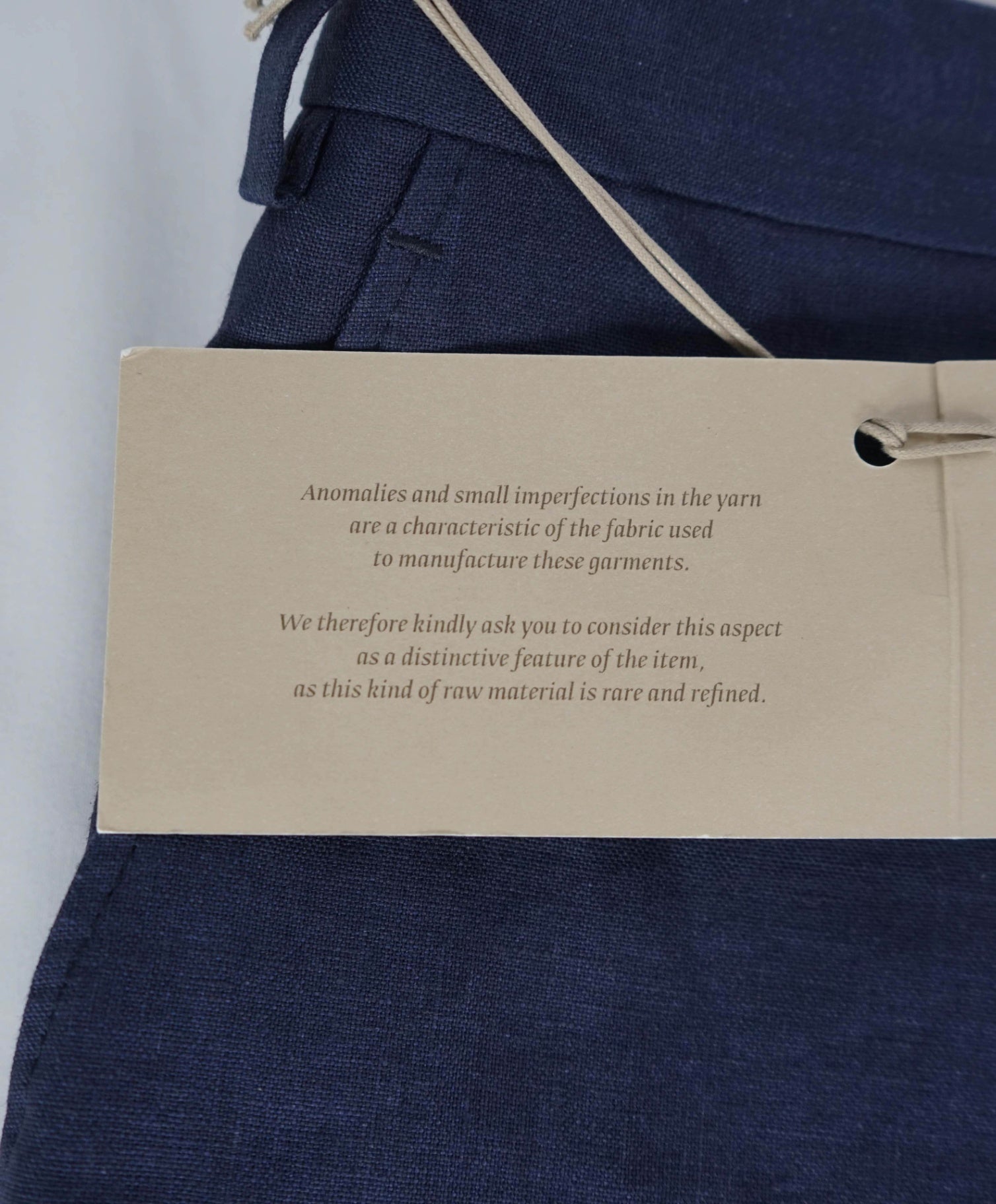 $950 BRIONI - Solid SLIM Blue PURE LINEN Dress Pants - 40W