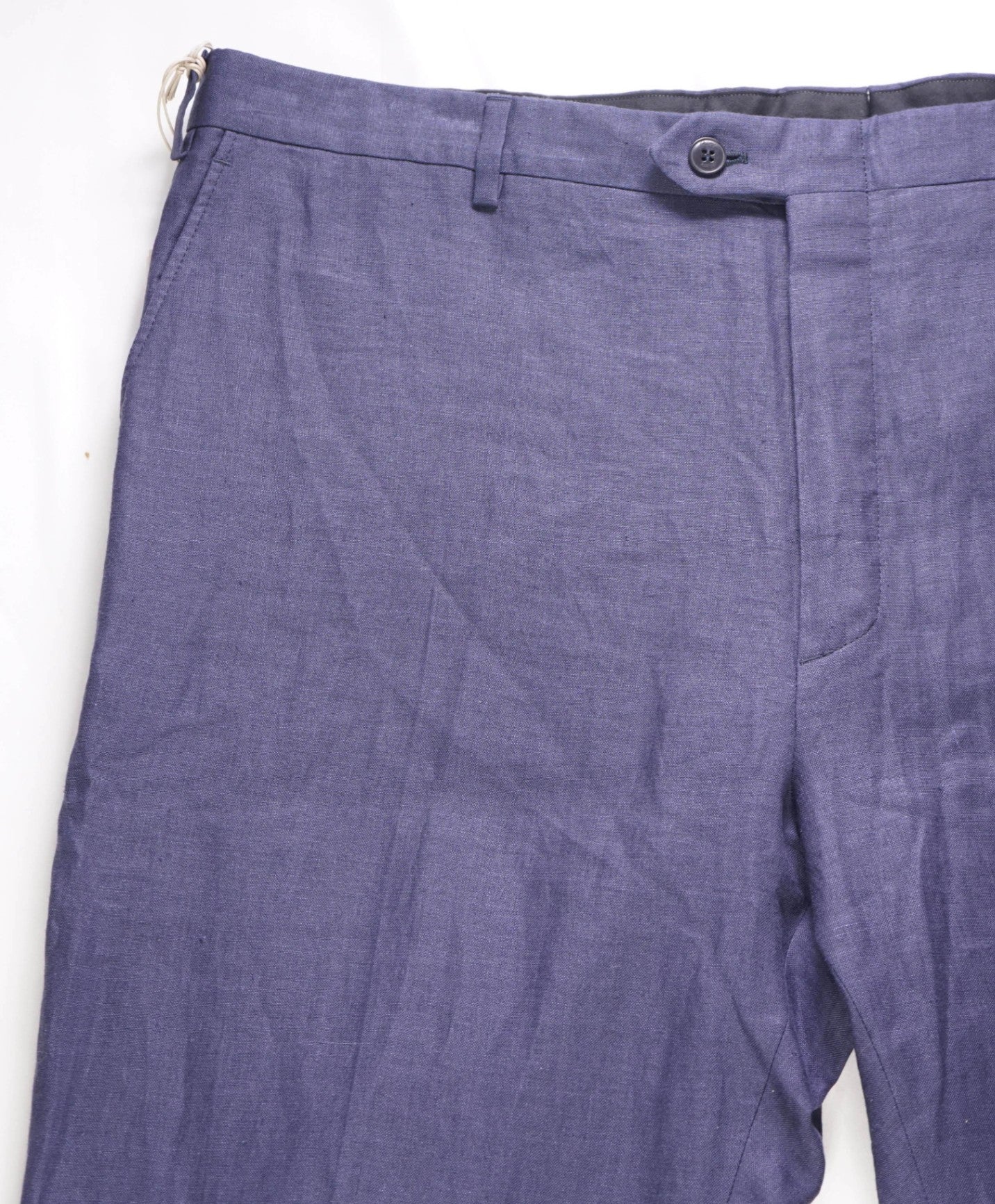 $950 BRIONI - Solid SLIM Blue PURE LINEN Dress Pants - 40W