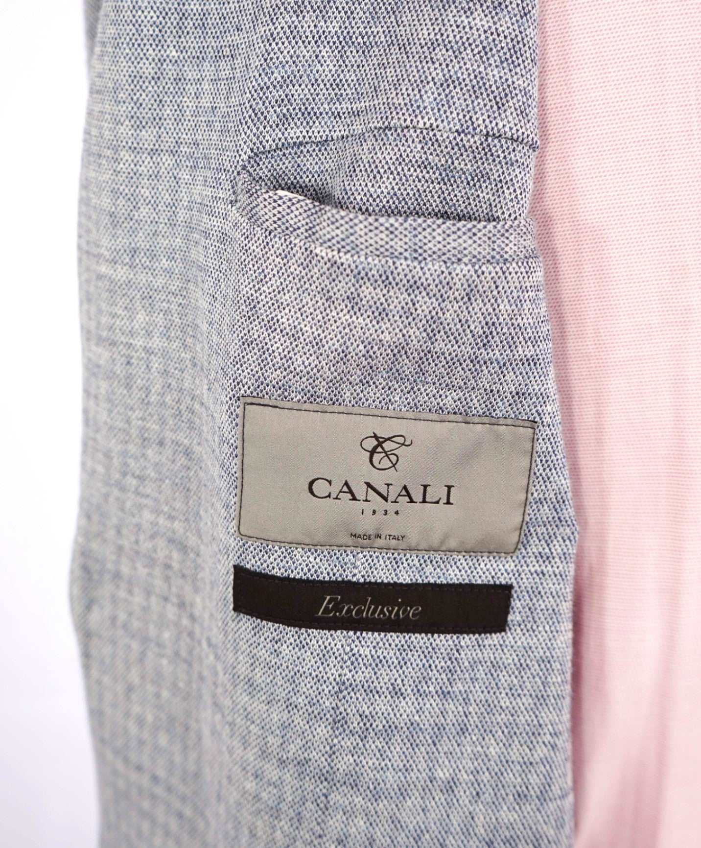 $2,295 CANALI - "Exclusive" Baby Blue Wool/Silk/Linen Sport coat - 42R