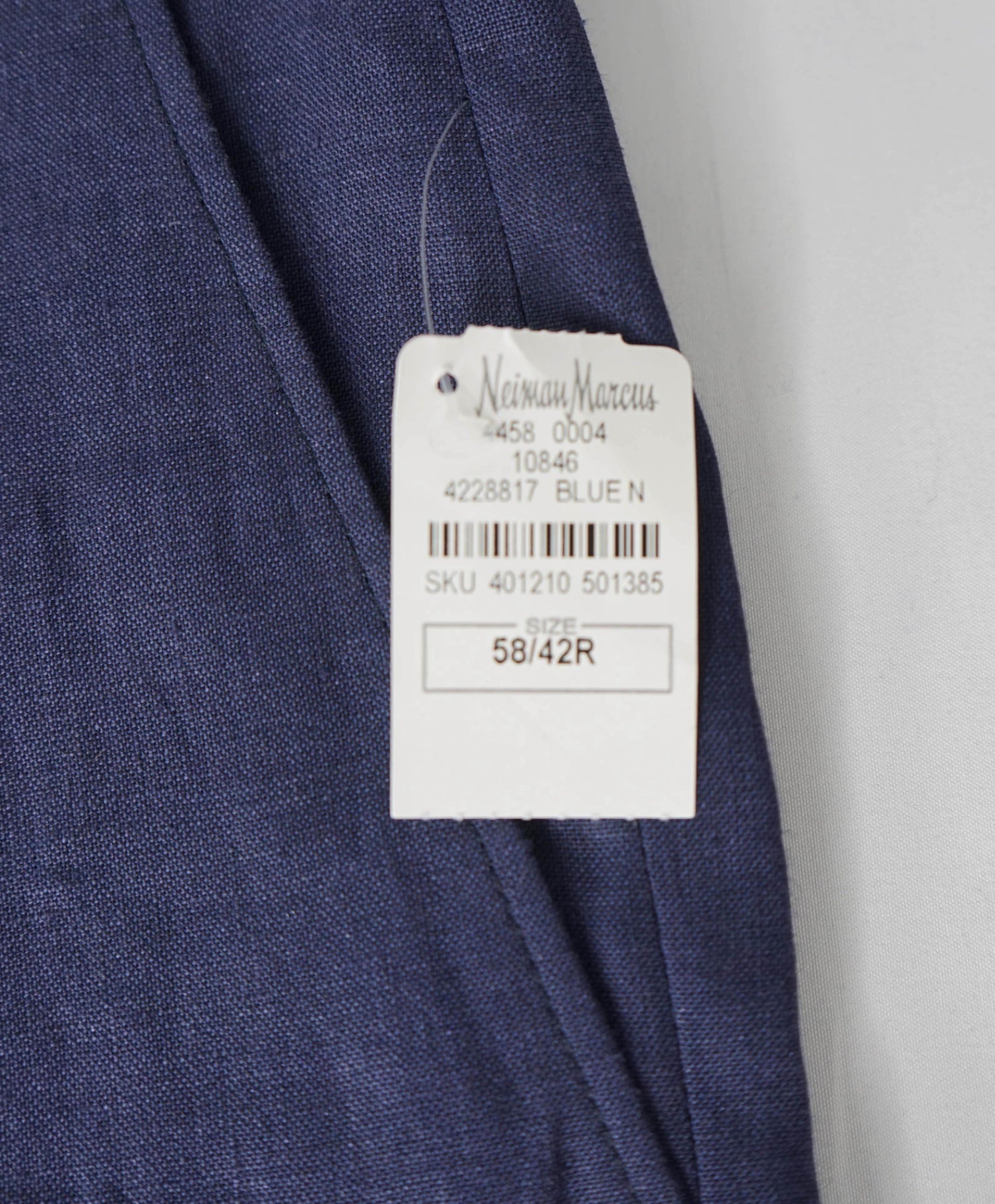 $950 BRIONI - Solid SLIM Blue PURE LINEN Dress Pants - 40W