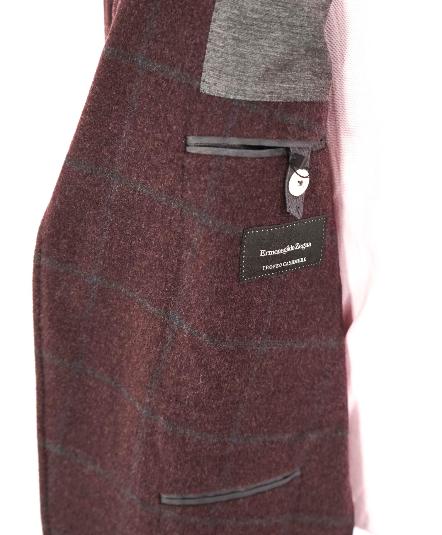 $3,695 ZEGNA - Burgundy "TROFEO" Cashmere STREET JACKET - 46R
