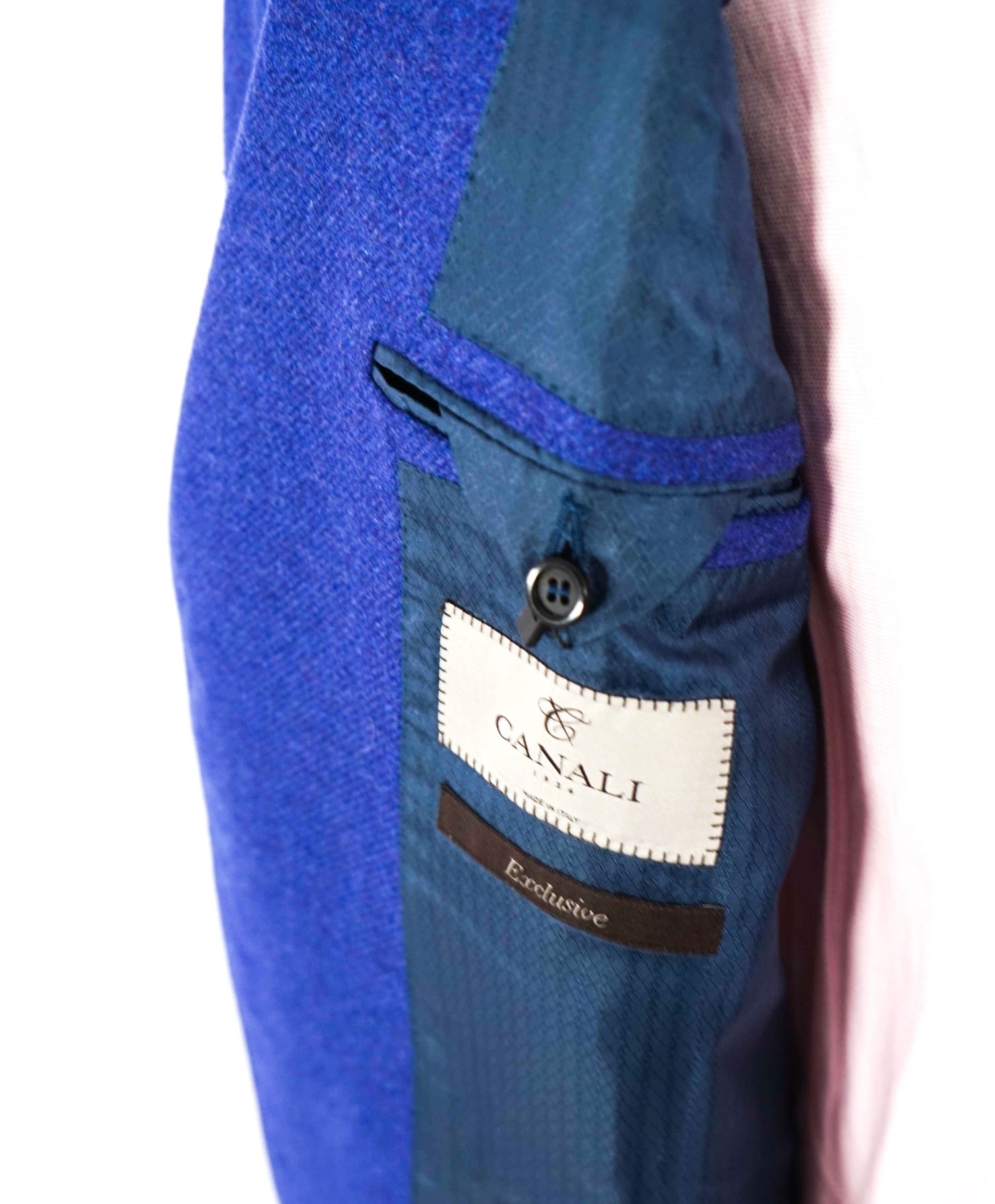 $3,295 CANALI - Royal Blue Twill PURE CASHMERE - 42R