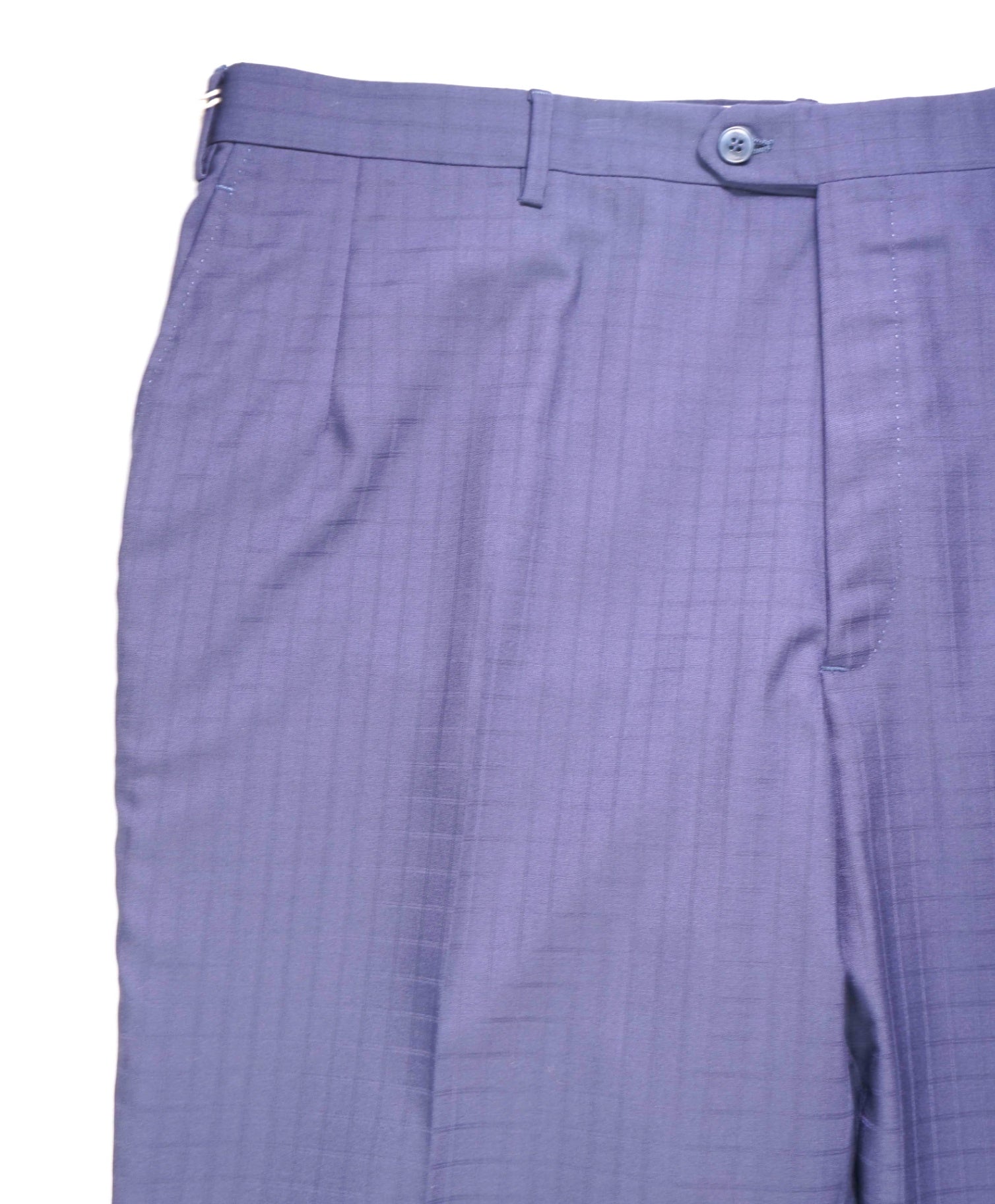 $1,095 Brioni Navy Check Wool Pants 42W