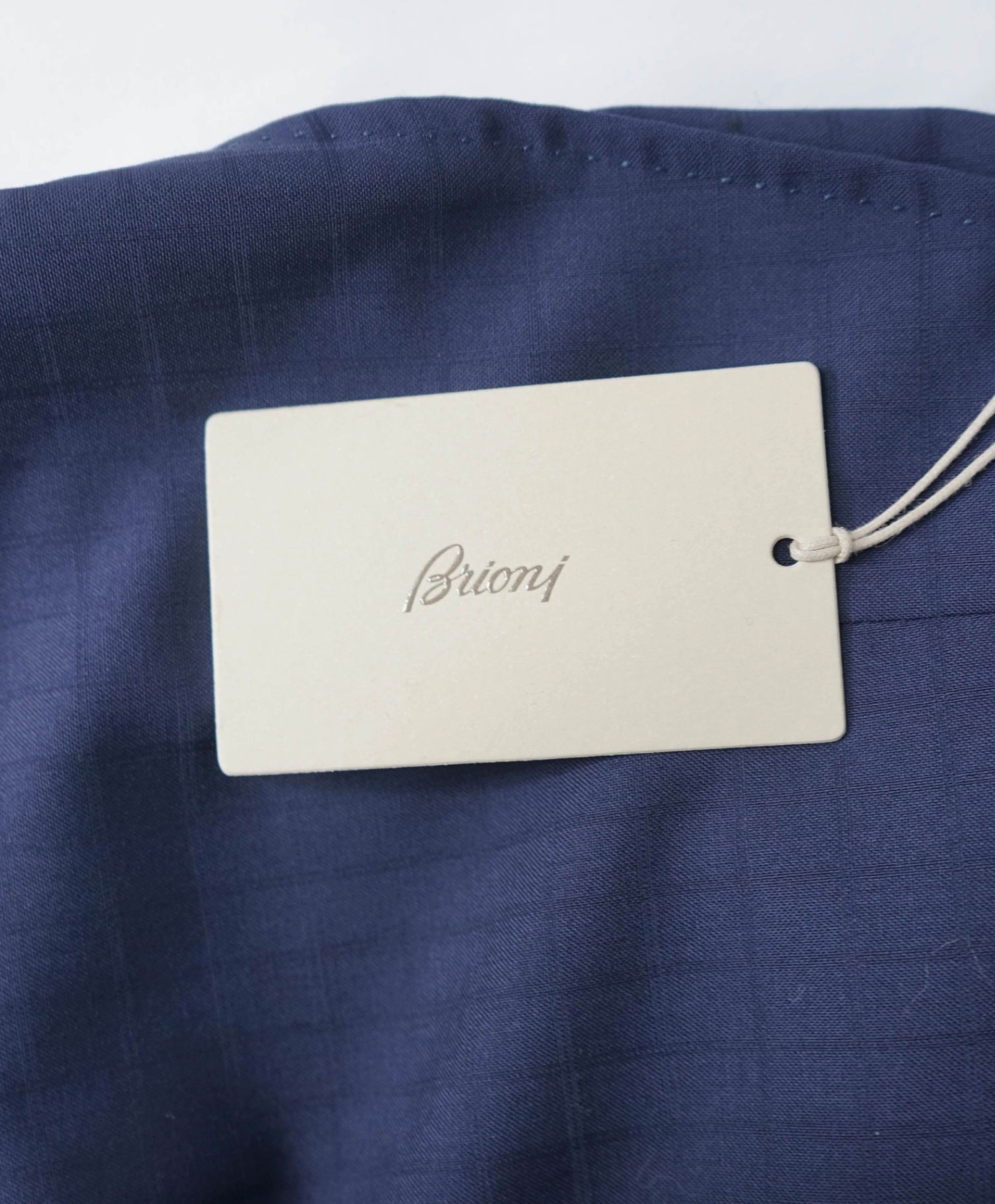 $1,095 Brioni Navy Check Wool Pants 42W