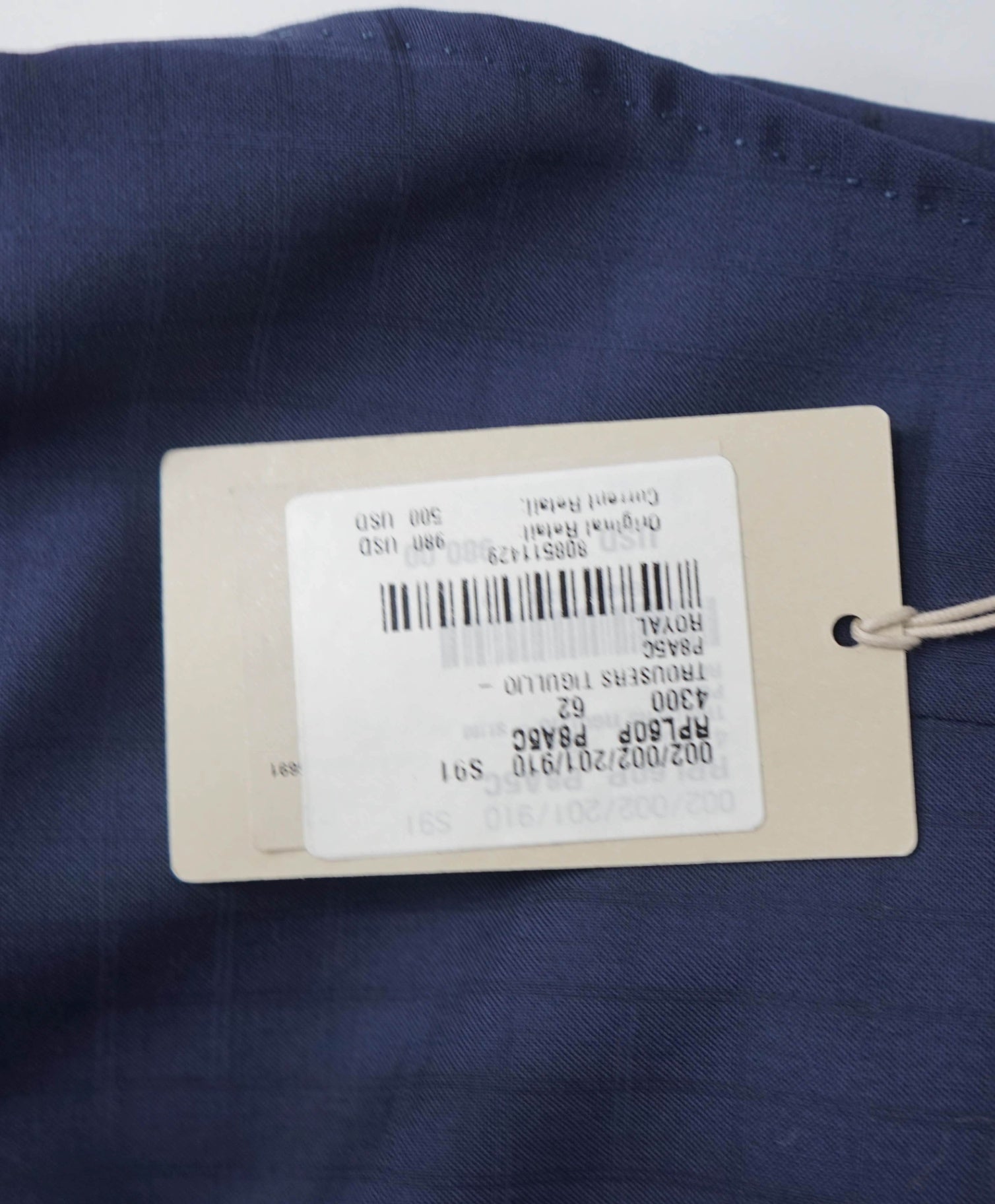 $1,095 Brioni Navy Check Wool Pants 42W