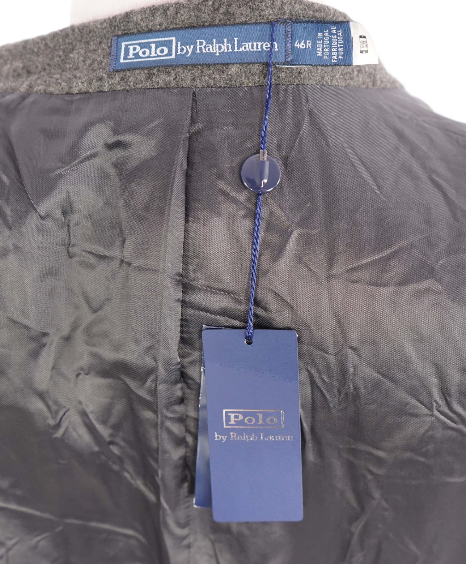 $798 POLO RALPH LAUREN - Gray Flannel Wool 2/3 Roll Lapel Blazer - 46R