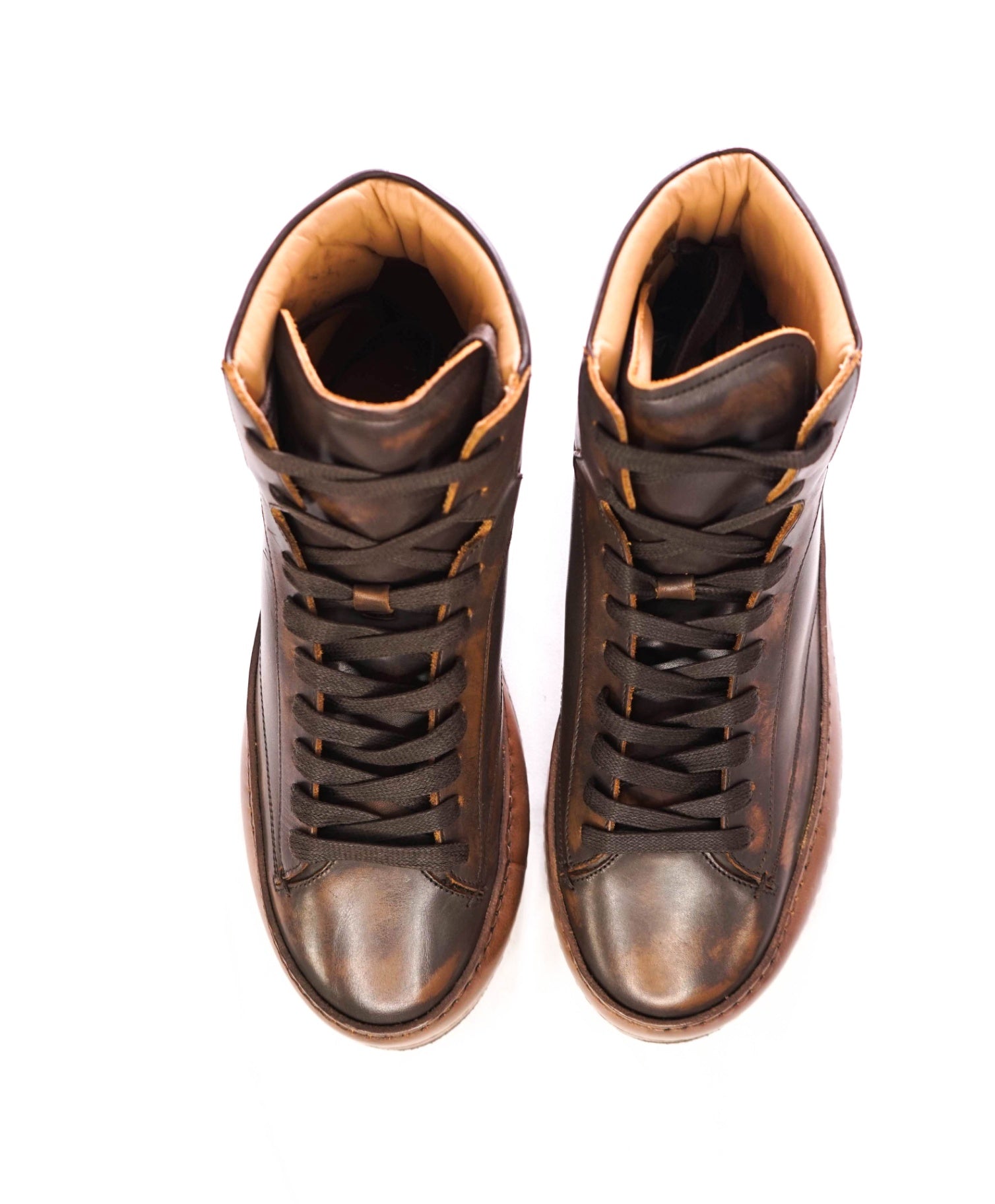 $698 JOHN VARVATOS -"Wooster Artisan High Top" Leather - US 8.5