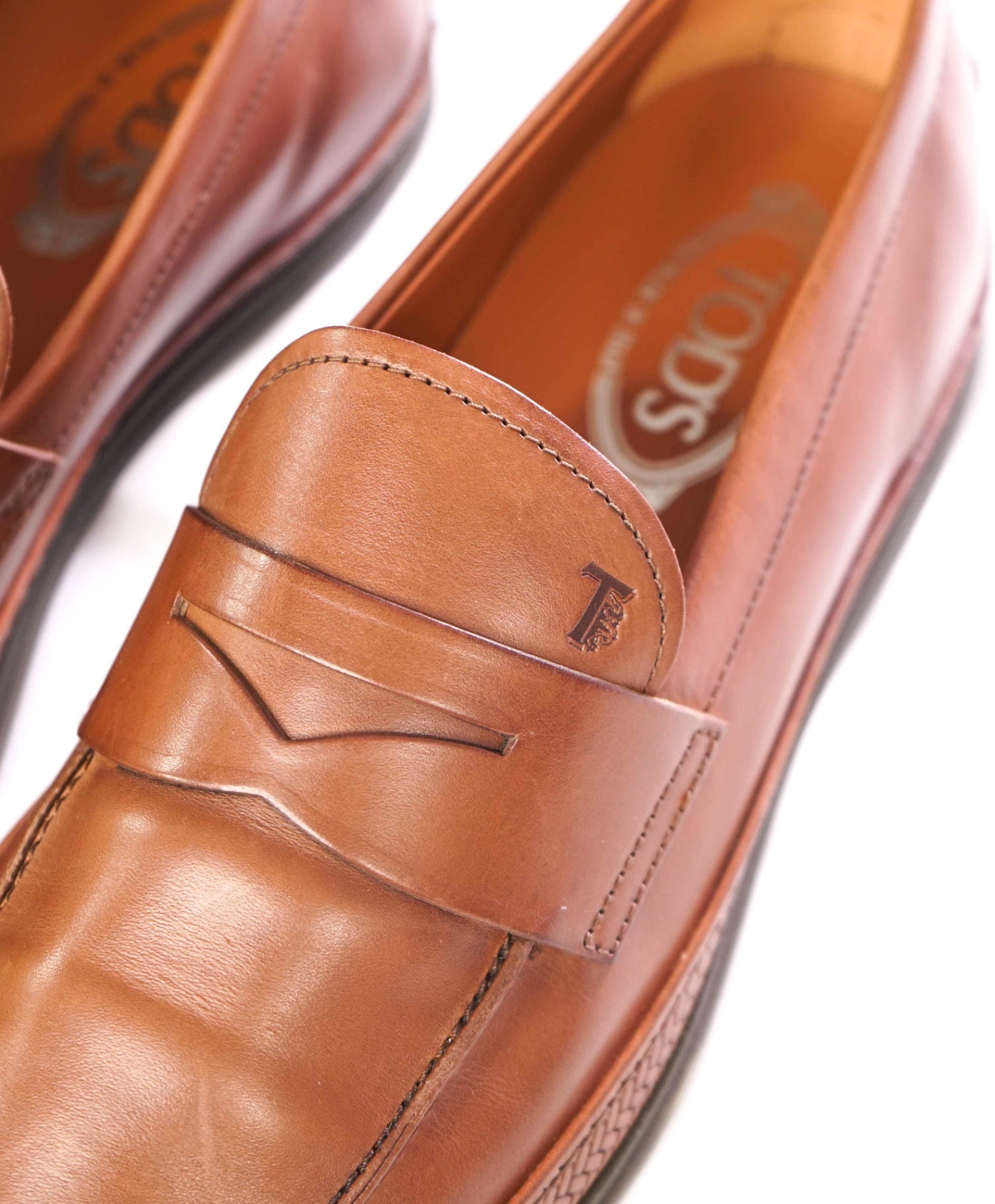 $1,045 Tod's Brown Leather Espadrille Driving Loafers - US 9 (UK8)