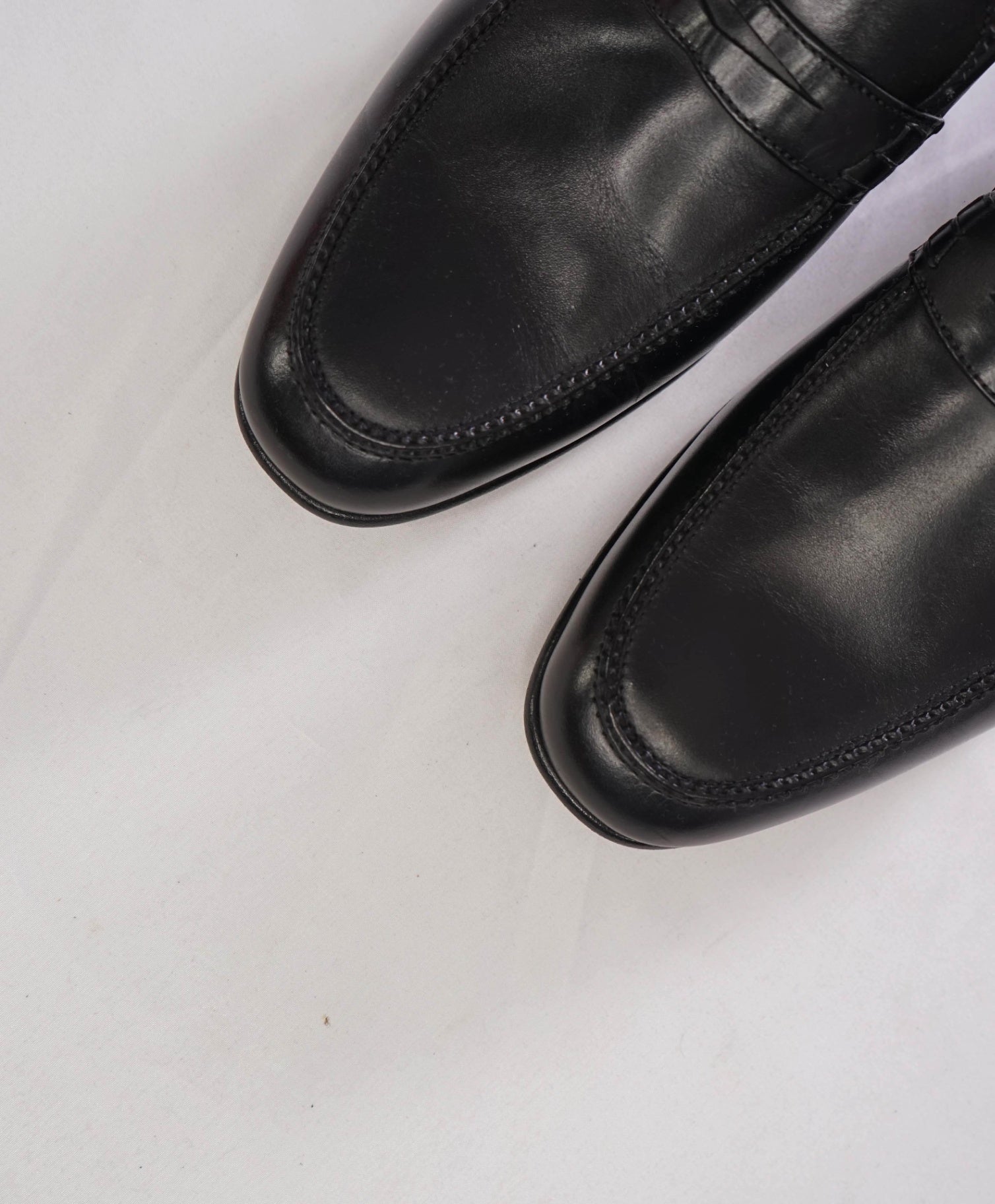 $850 SALVATORE FERRAGAMO - Black "LORD" Leather Loafers - 8 3E