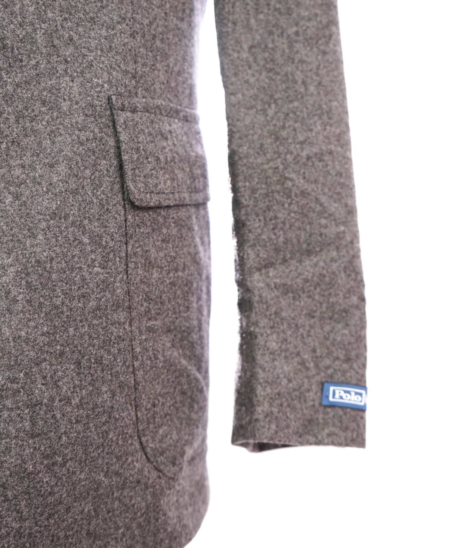$798 POLO RALPH LAUREN - Gray Flannel Wool 2/3 Roll Lapel Blazer - 46R