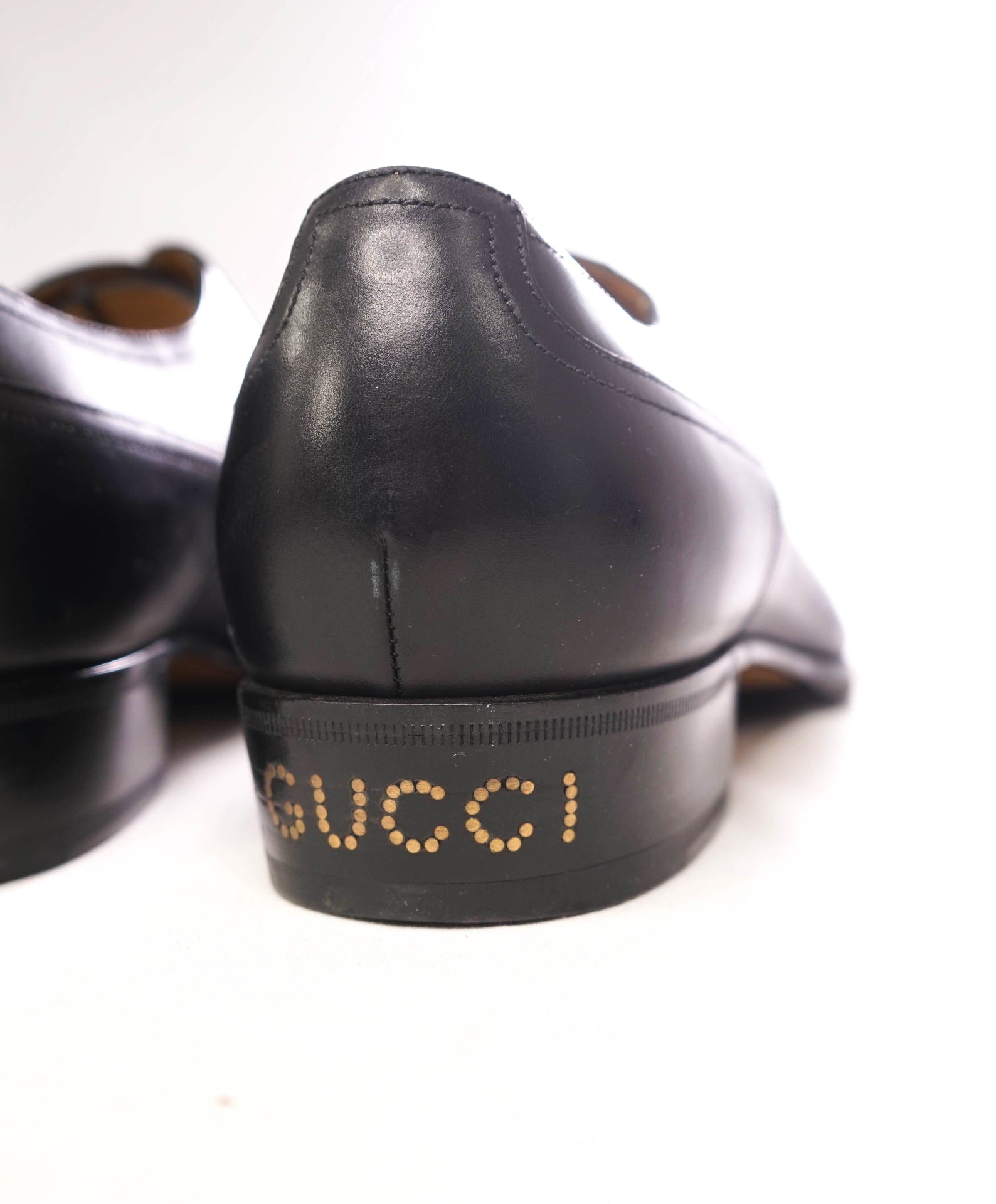 $970 GUCCI - Black "SPIRIT" Oxfords Leather - US 11.5 (11GUCCI)