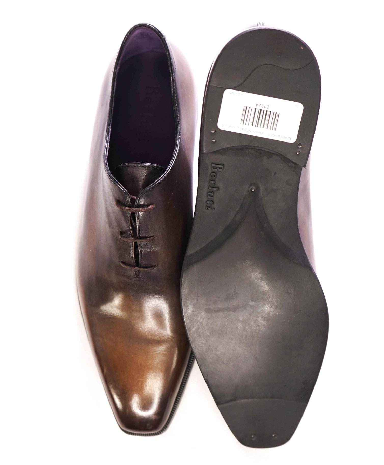 $2,600 BERLUTI - ALESSANDRO Brown Oxfords Leather - 9US (8UK)