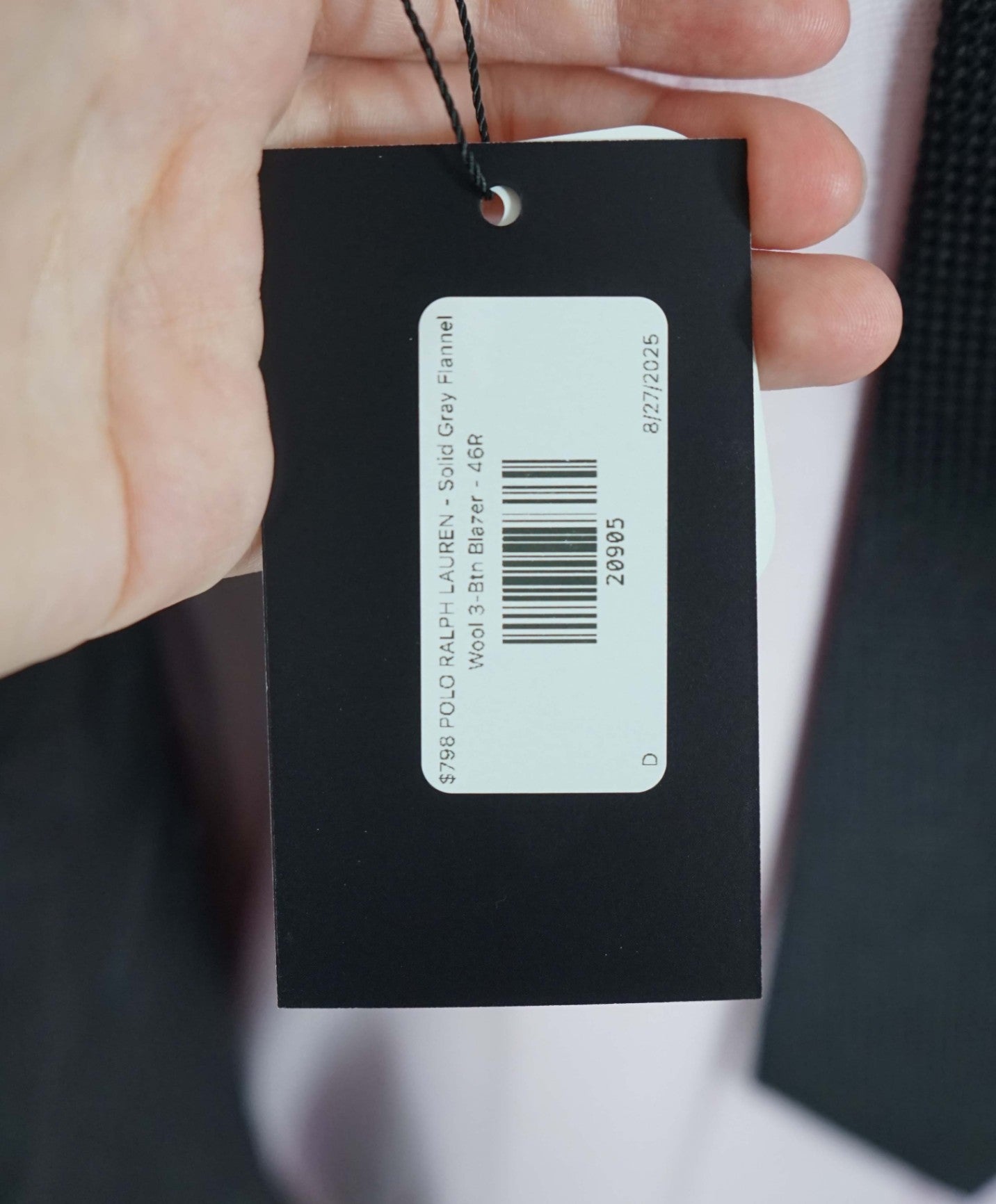 $798 POLO RALPH LAUREN - Gray Flannel Wool 2/3 Roll Lapel Blazer - 46R