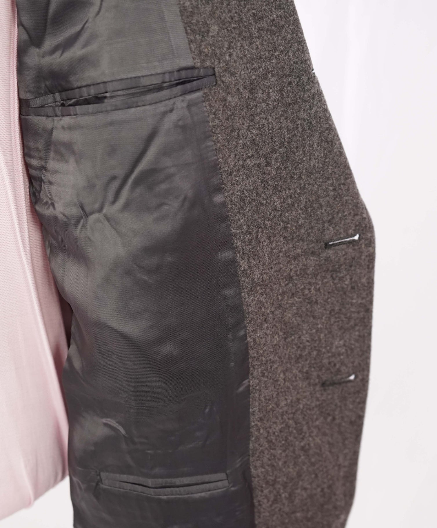 $798 POLO RALPH LAUREN - Gray Flannel Wool 2/3 Roll Lapel Blazer - 46R