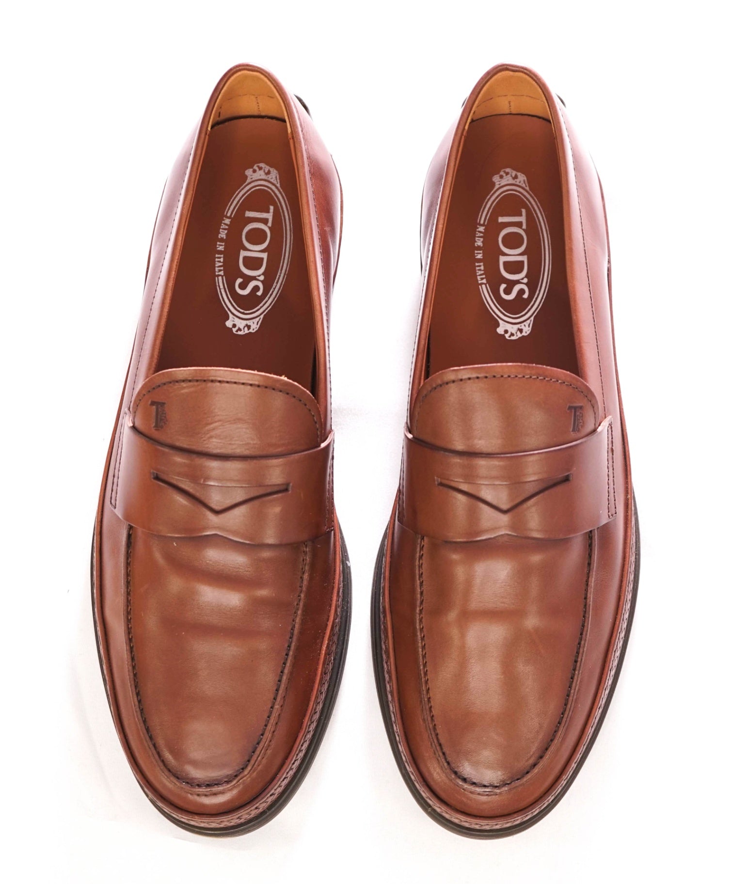 $1,045 Tod's Brown Leather Espadrille Driving Loafers - US 9 (UK8)