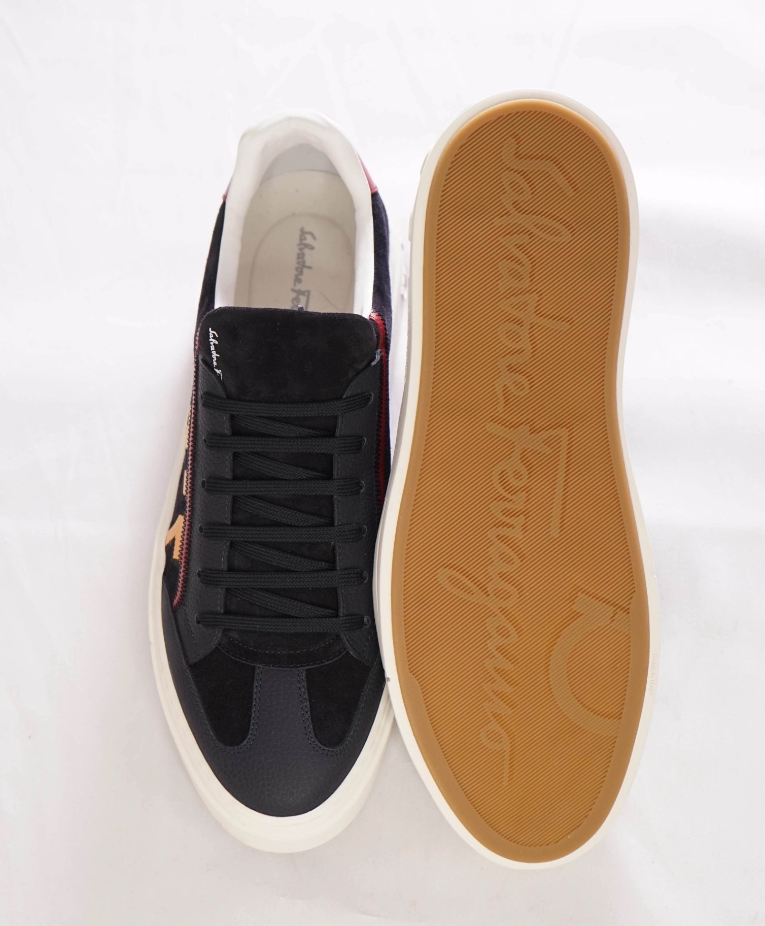 $750 FERRAGAMO - *BORG 5* Blue/Yellow Gancini Sneaker - 11 M