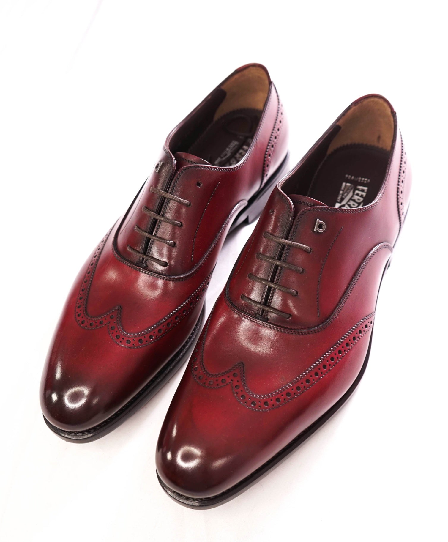 $1,550 FERRAGAMO TRAMEZZA - Red "RAPHAEL" Oxfords - 10.5 EE