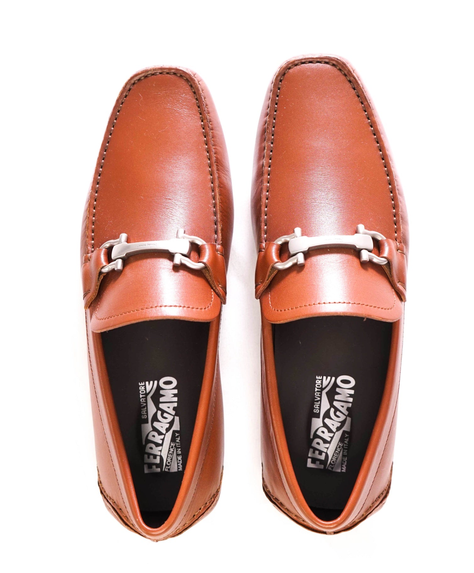 $800 FERRAGAMO - Brown Driving shoes Leather - 7 EE
