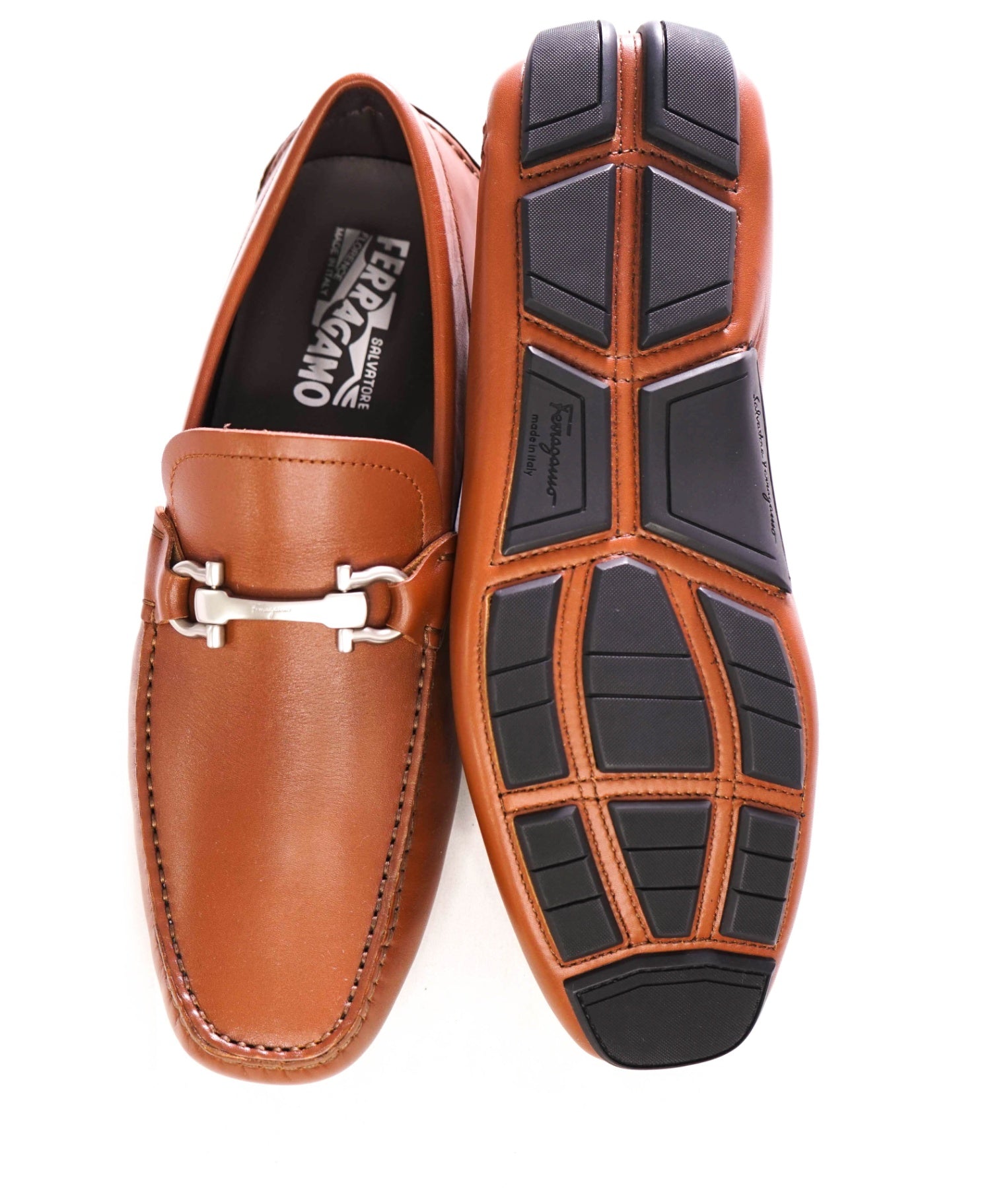 $800 FERRAGAMO - Brown Driving shoes Leather - 7 EE