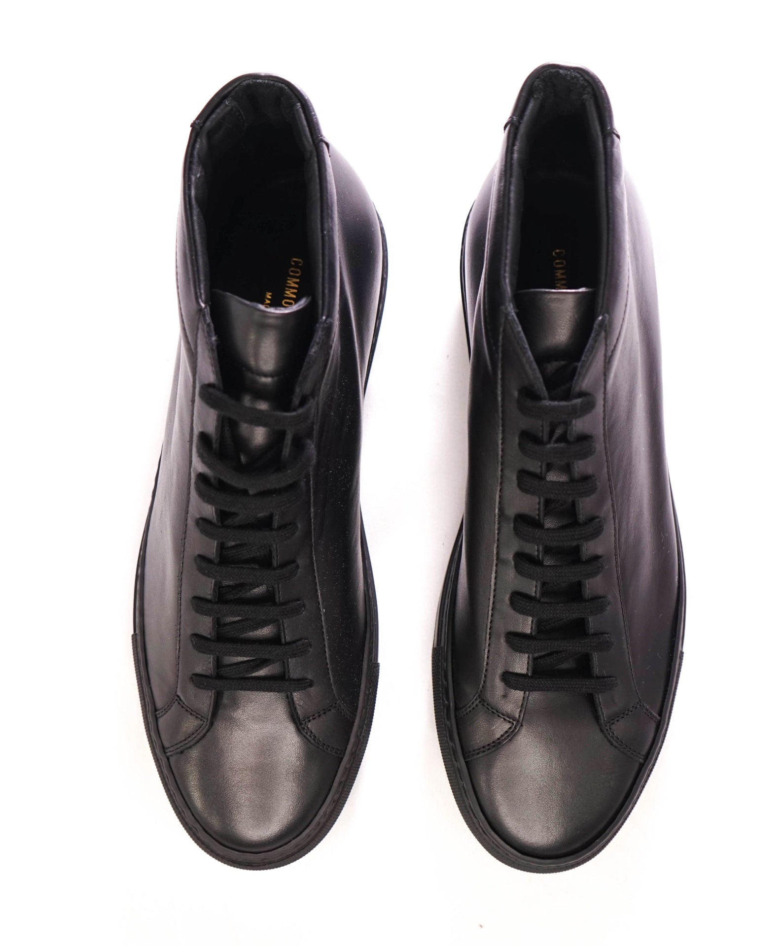 $450 COMMON PROJECTS - Achilles Mid Black Sneakers Leather - US 9 (42EU)