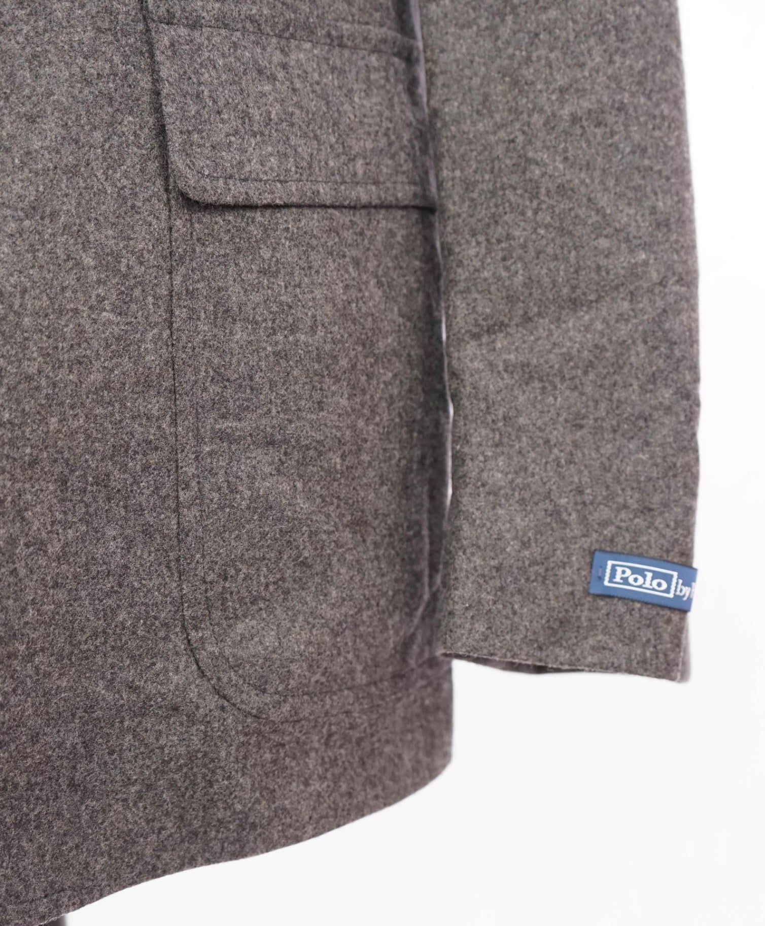 $798 POLO RALPH LAUREN - Gray Flannel Wool 2/3 Roll Lapel Blazer - 46R