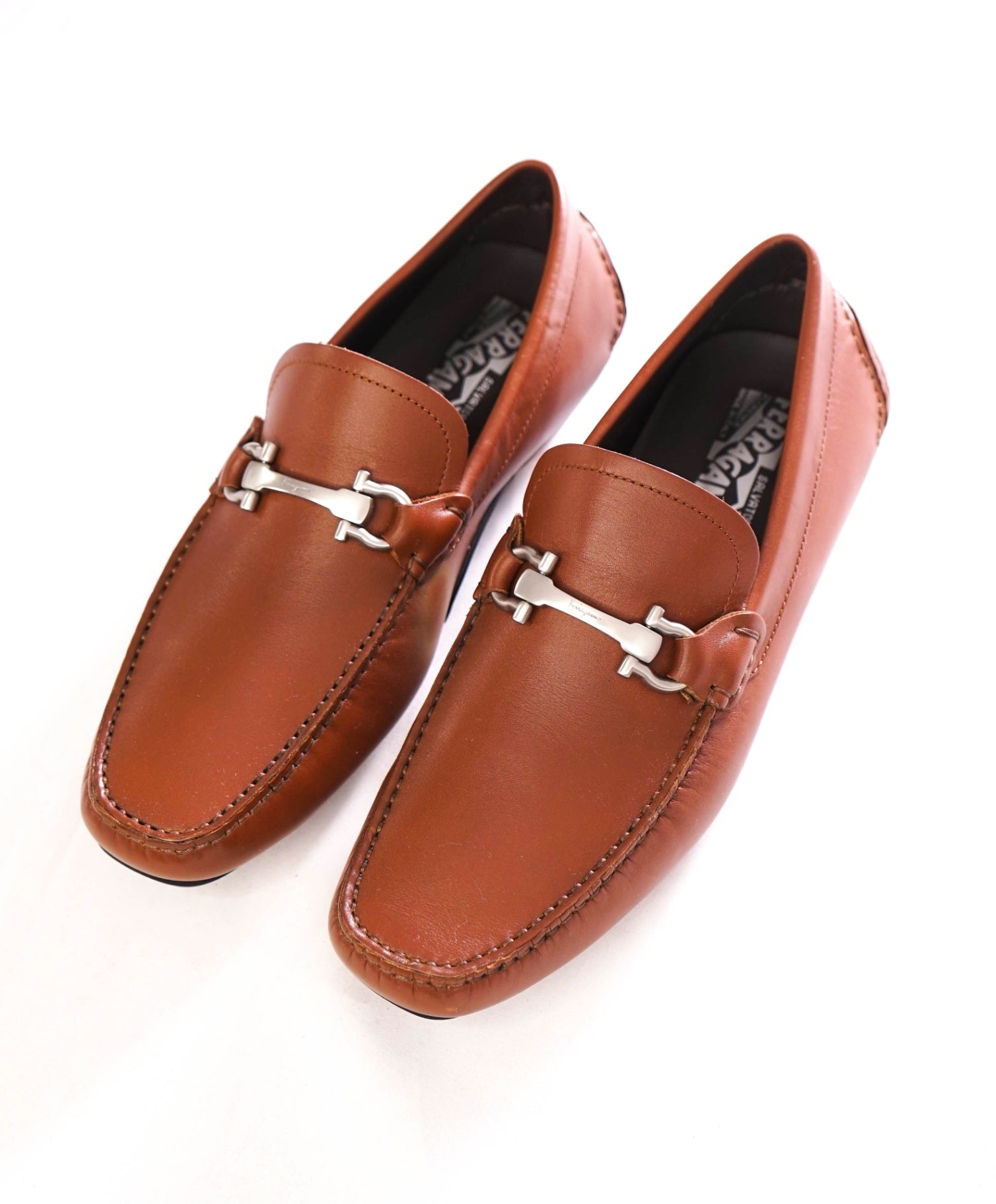 $800 FERRAGAMO - Brown Driving shoes Leather - 7 EE
