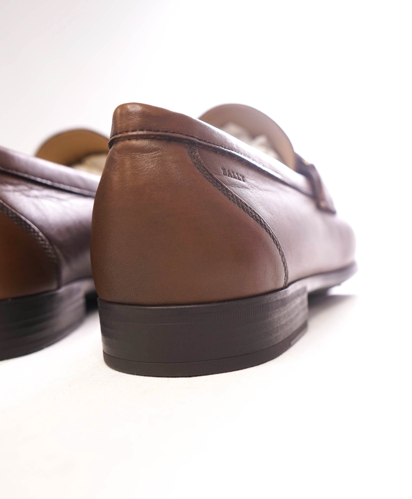 $650 BALLY - Leather Brown Penny Loafers - US 9.5 (UK8.5)