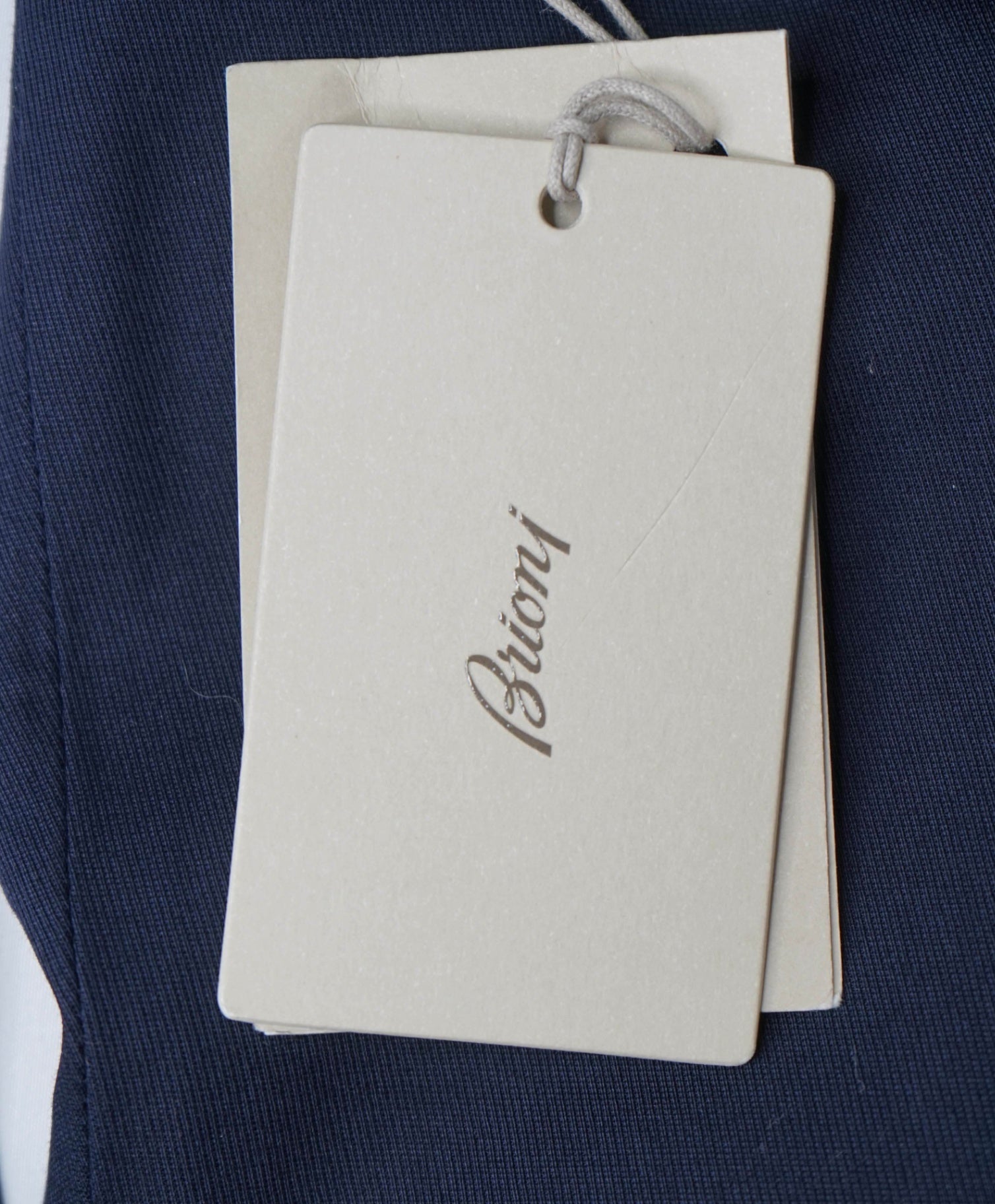 $1,095 BRIONI Solid Navy Chinos Cotton Pants 42W