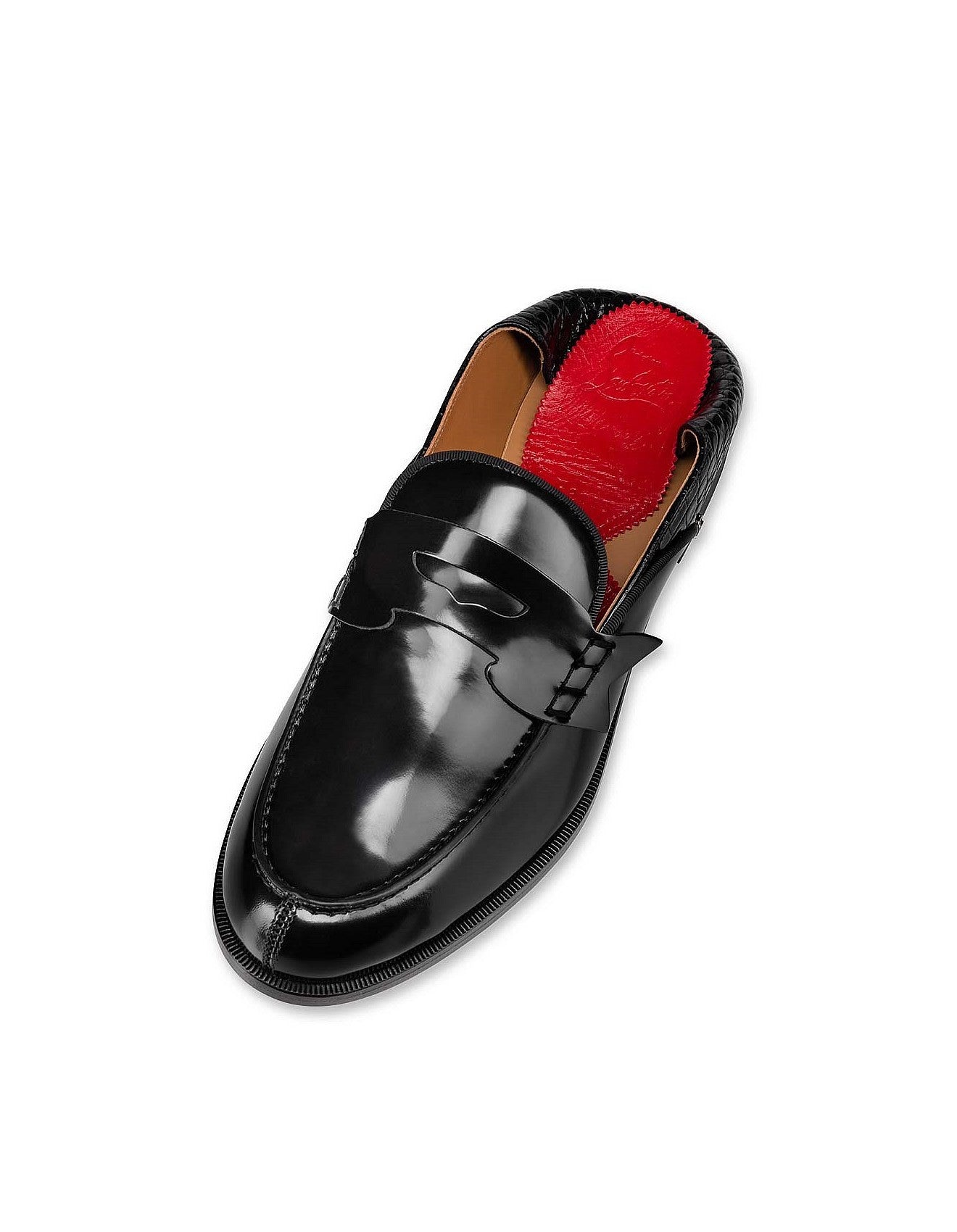 $1,595 CHRISTIAN LOUBOUTIN - Black Penny Loafers - US 7 (40EU)