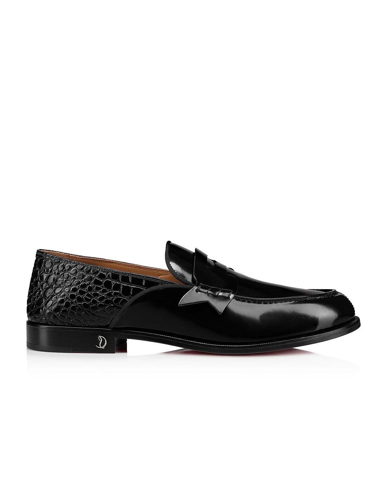 $1,595 CHRISTIAN LOUBOUTIN - Black Penny Loafers - US 7 (40EU)