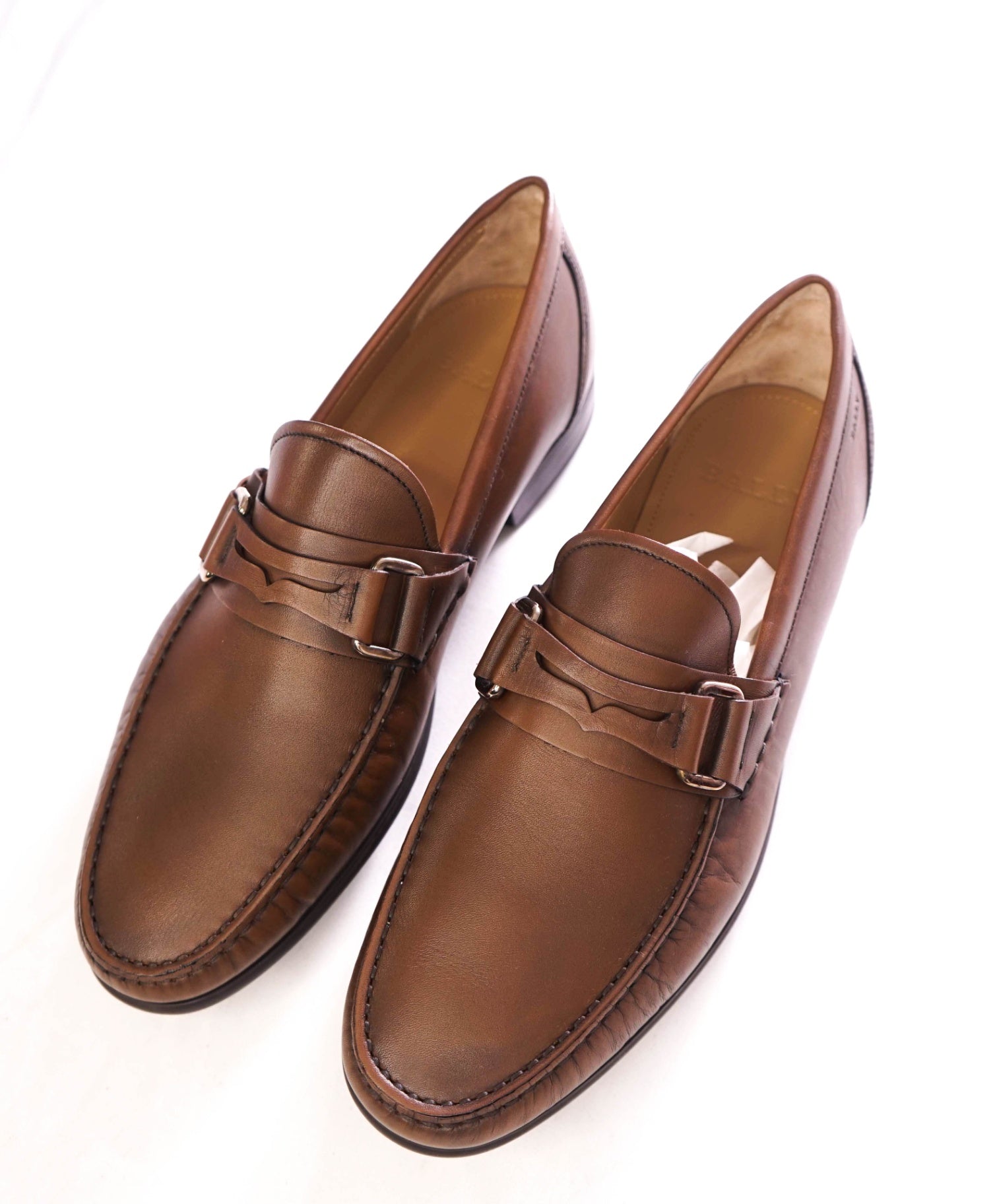 $650 BALLY - Leather Brown Penny Loafers - US 9.5 (UK8.5)