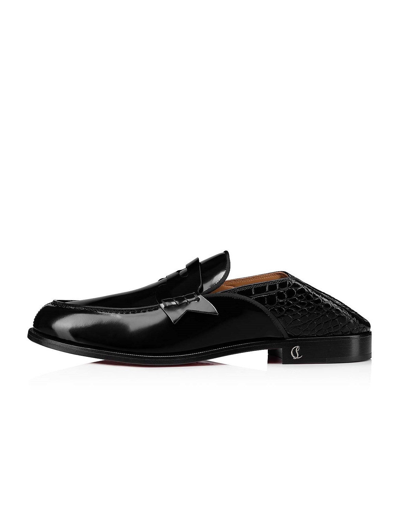 $1,595 CHRISTIAN LOUBOUTIN - Black Penny Loafers - US 7 (40EU)
