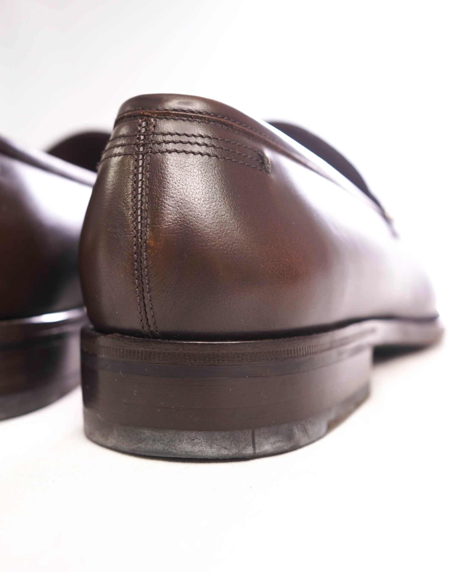 $850 SALVATORE FERRAGAMO - EVERTON Brown Penny Loafers - 7.5 EE