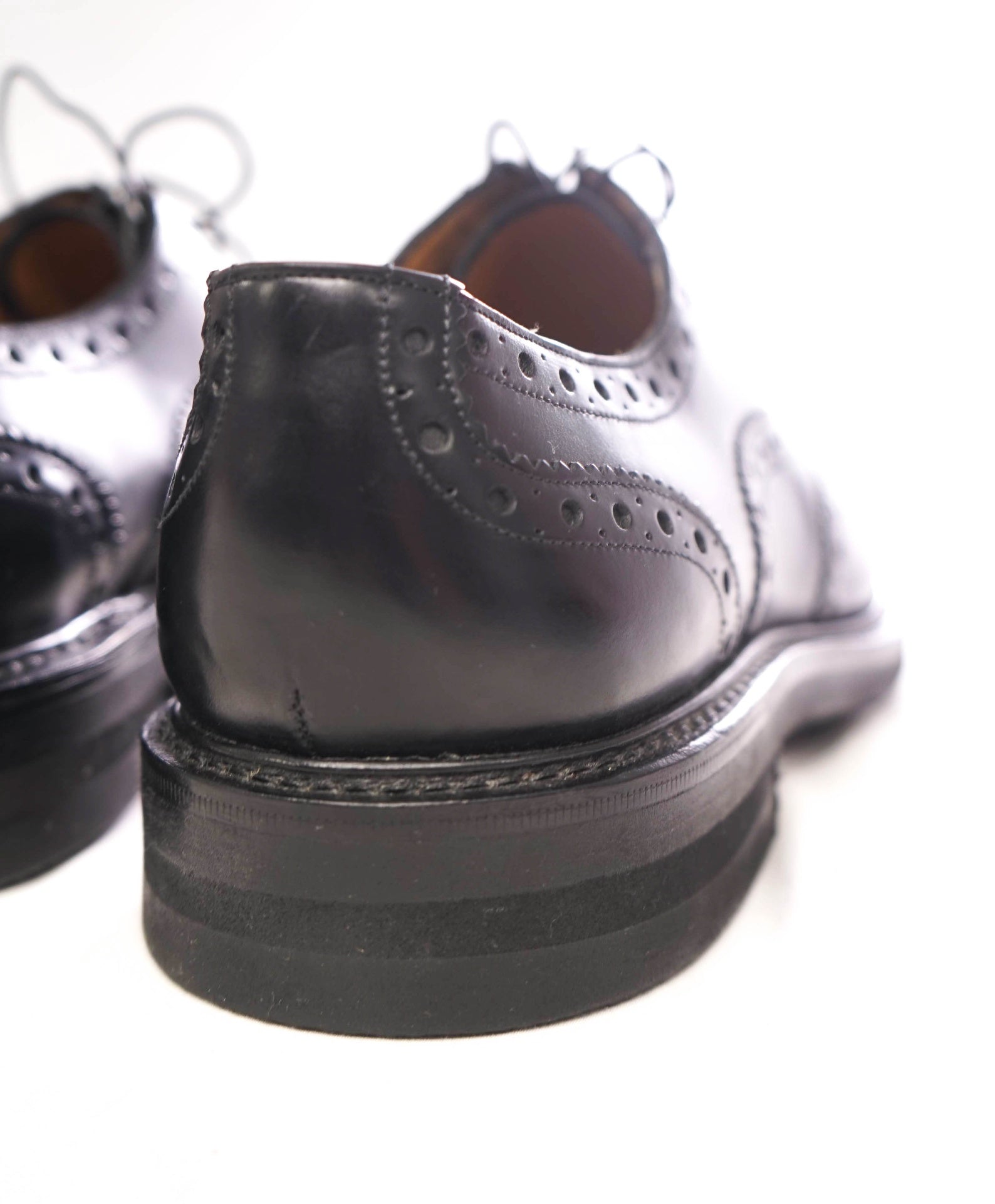 $1,250 SALVATORE FERRAGAMO - "TRAMEZZA" Black Oxfords - 12 D