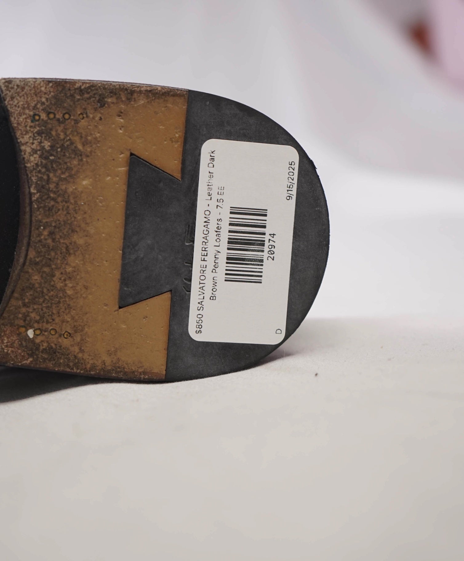 $850 SALVATORE FERRAGAMO - EVERTON Brown Penny Loafers - 7.5 EE