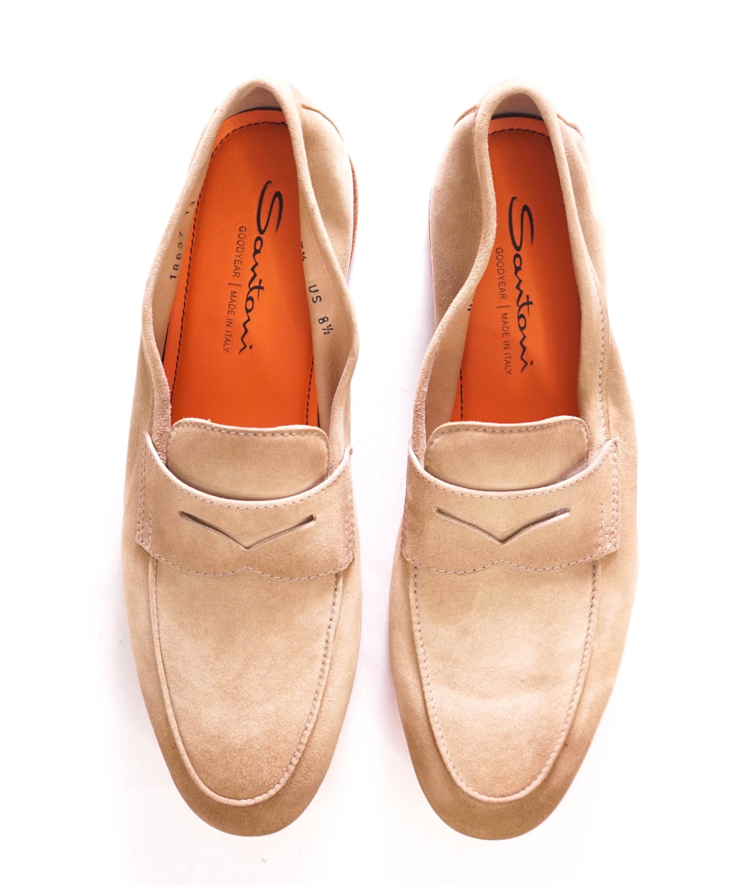 $990 Santoni - Neutral (CARLOS) Suede Footwear - US 8.5 (7.5UK)
