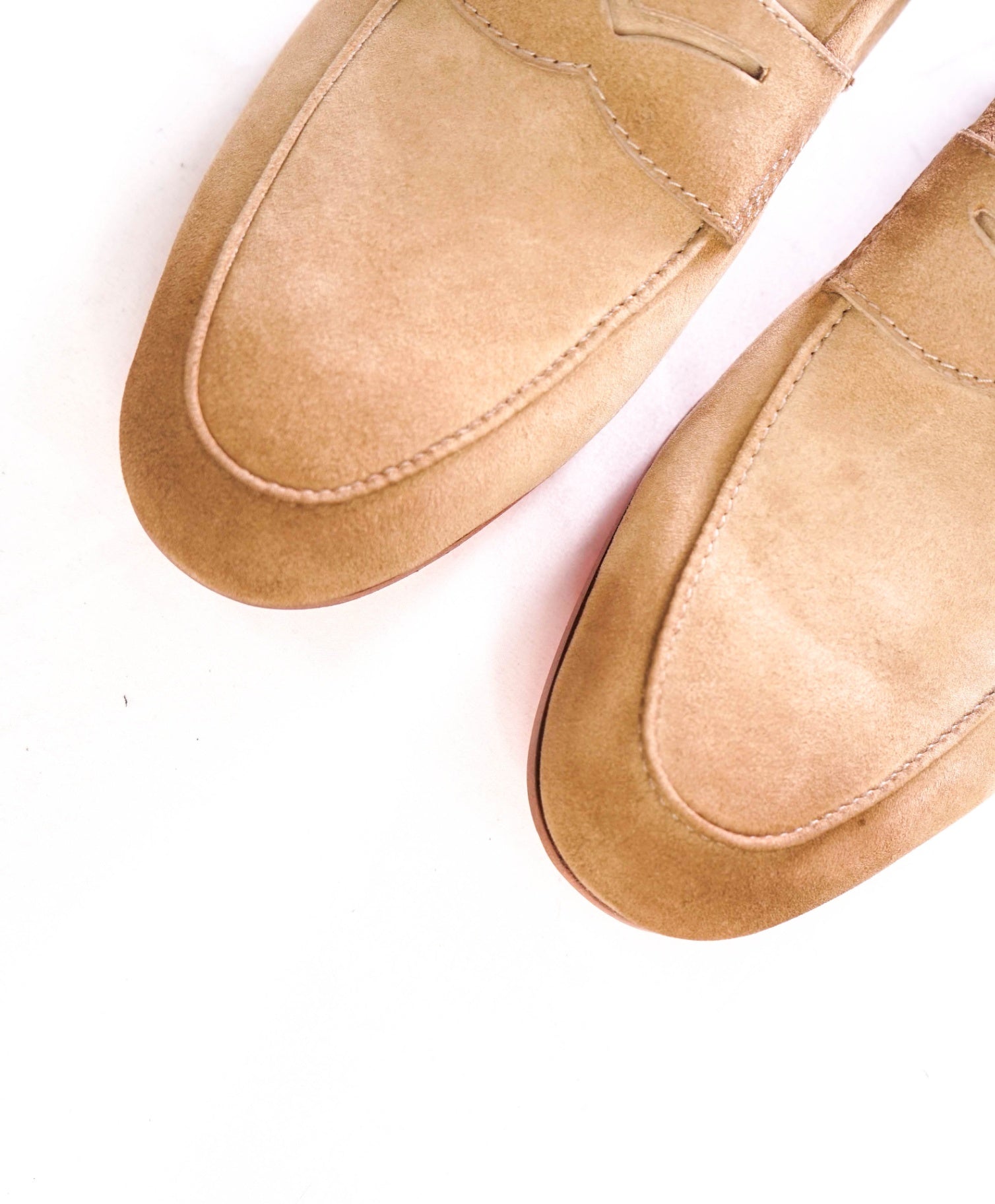 $990 Santoni - Neutral (CARLOS) Suede Footwear - US 8.5 (7.5UK)