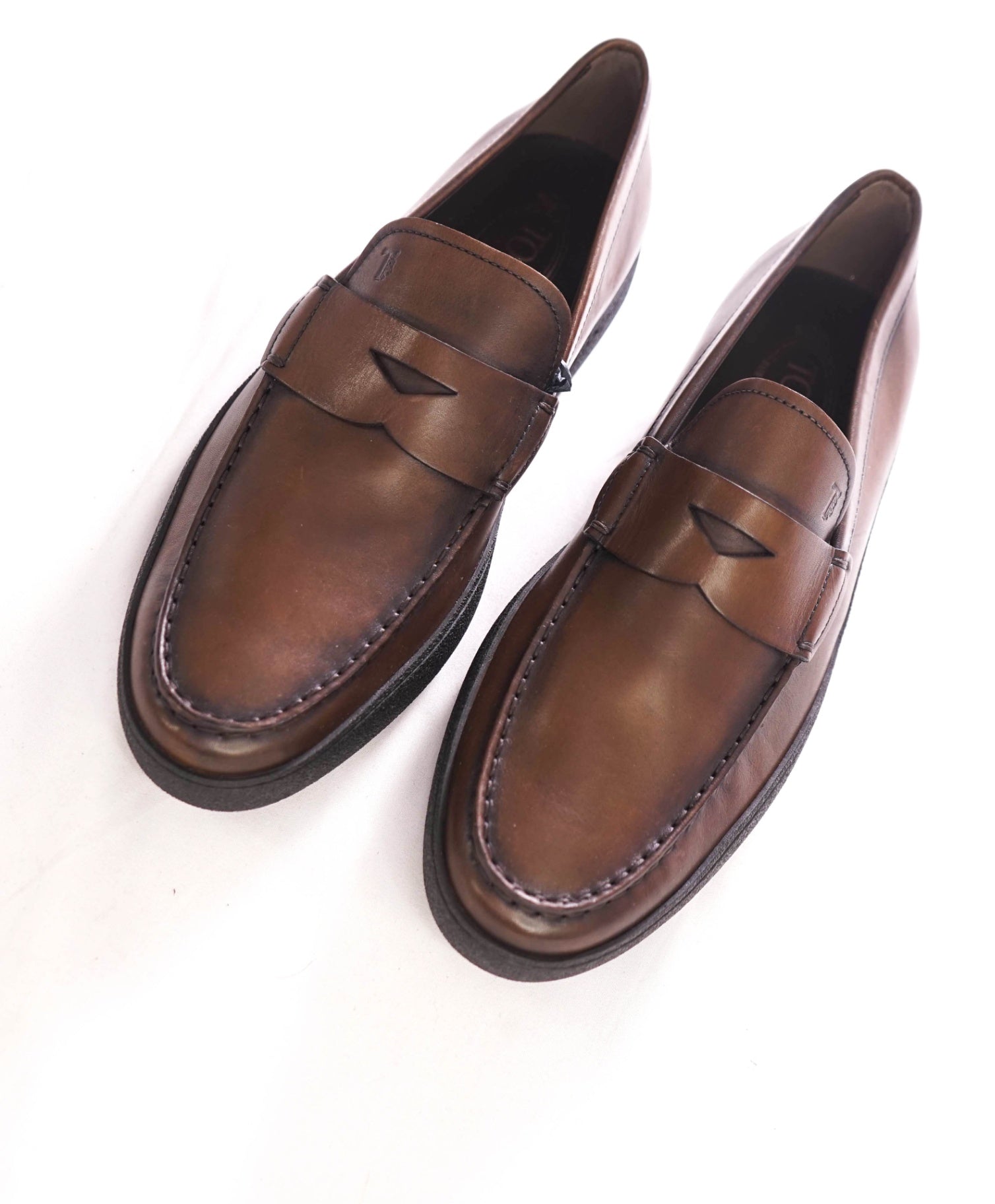 $800 TOD'S - Leather Brown Penny Loafers - US 9 (UK8)