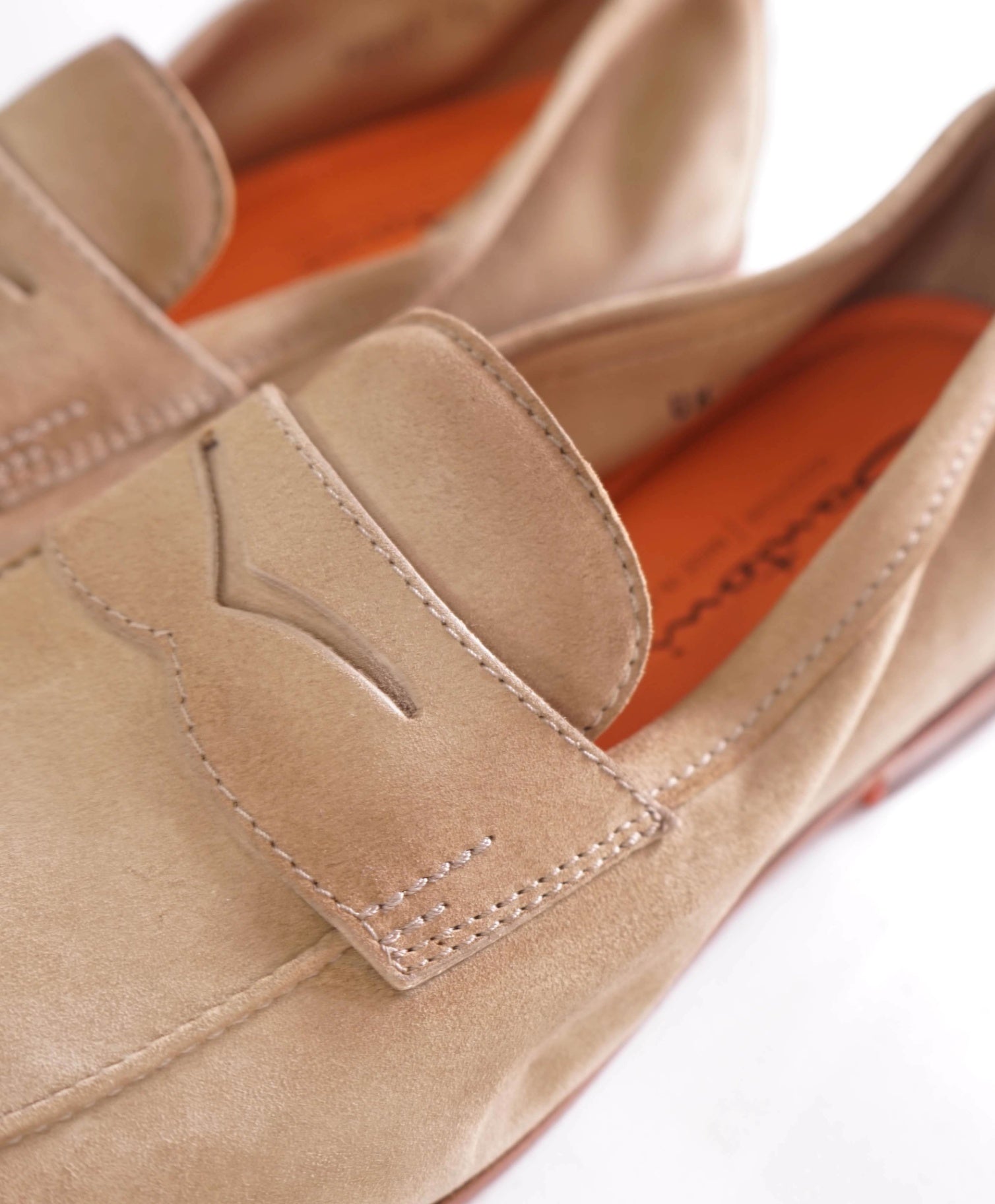 $990 Santoni - Neutral (CARLOS) Suede Footwear - US 8.5 (7.5UK)