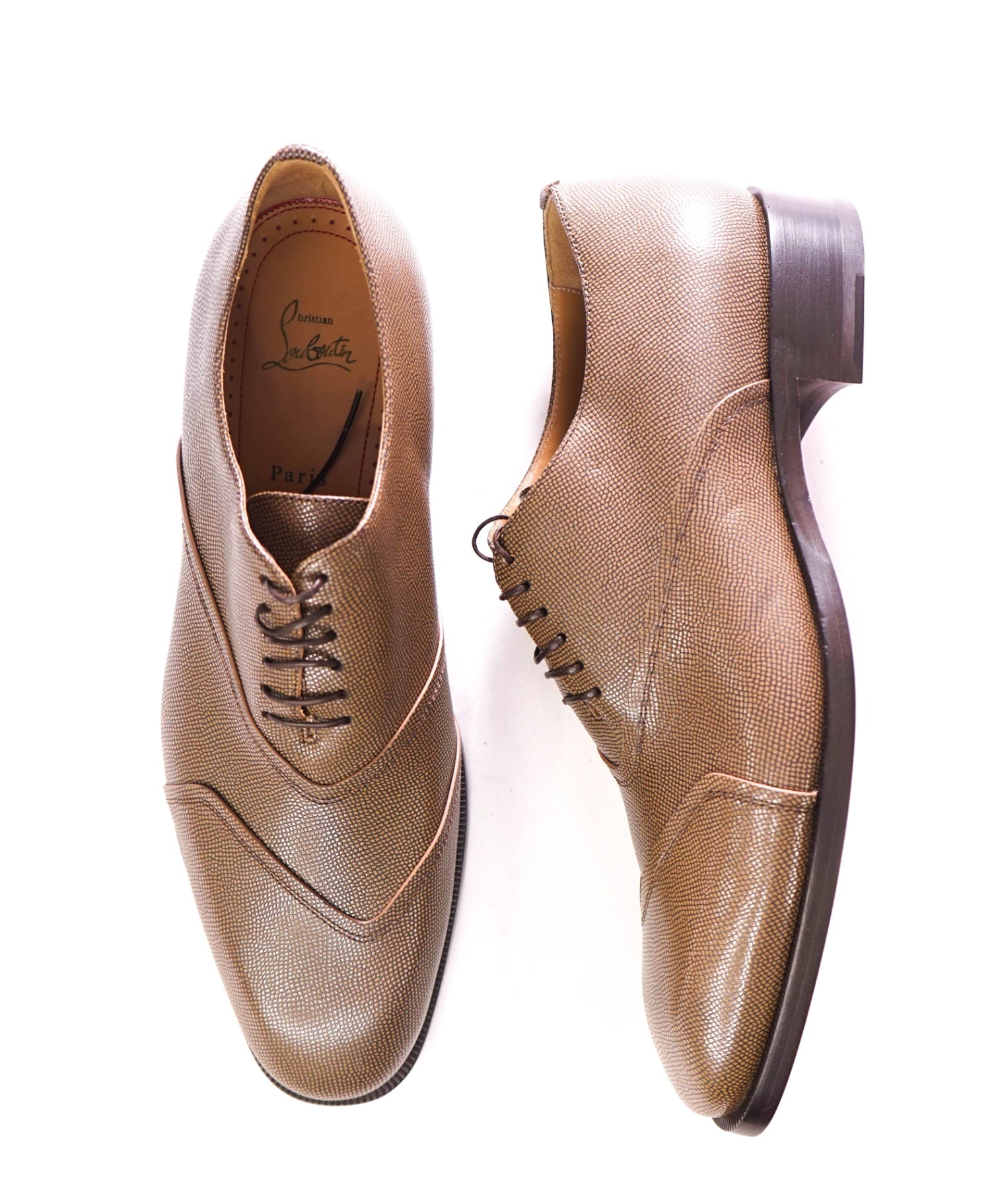 $1,145 CHRISTIAN LOUBOUTIN - BOABI Brown Oxfords - US 13 (46EU)