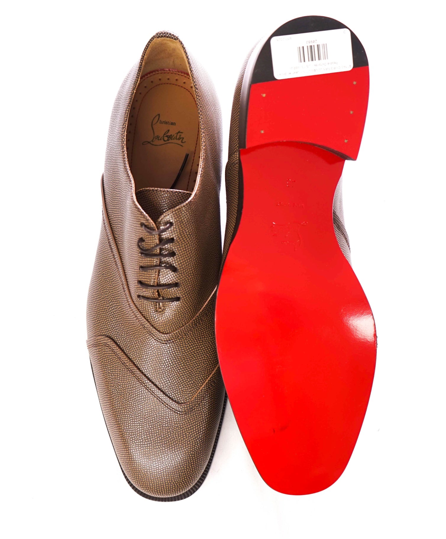 $1,145 CHRISTIAN LOUBOUTIN - BOABI Brown Oxfords - US 13 (46EU)