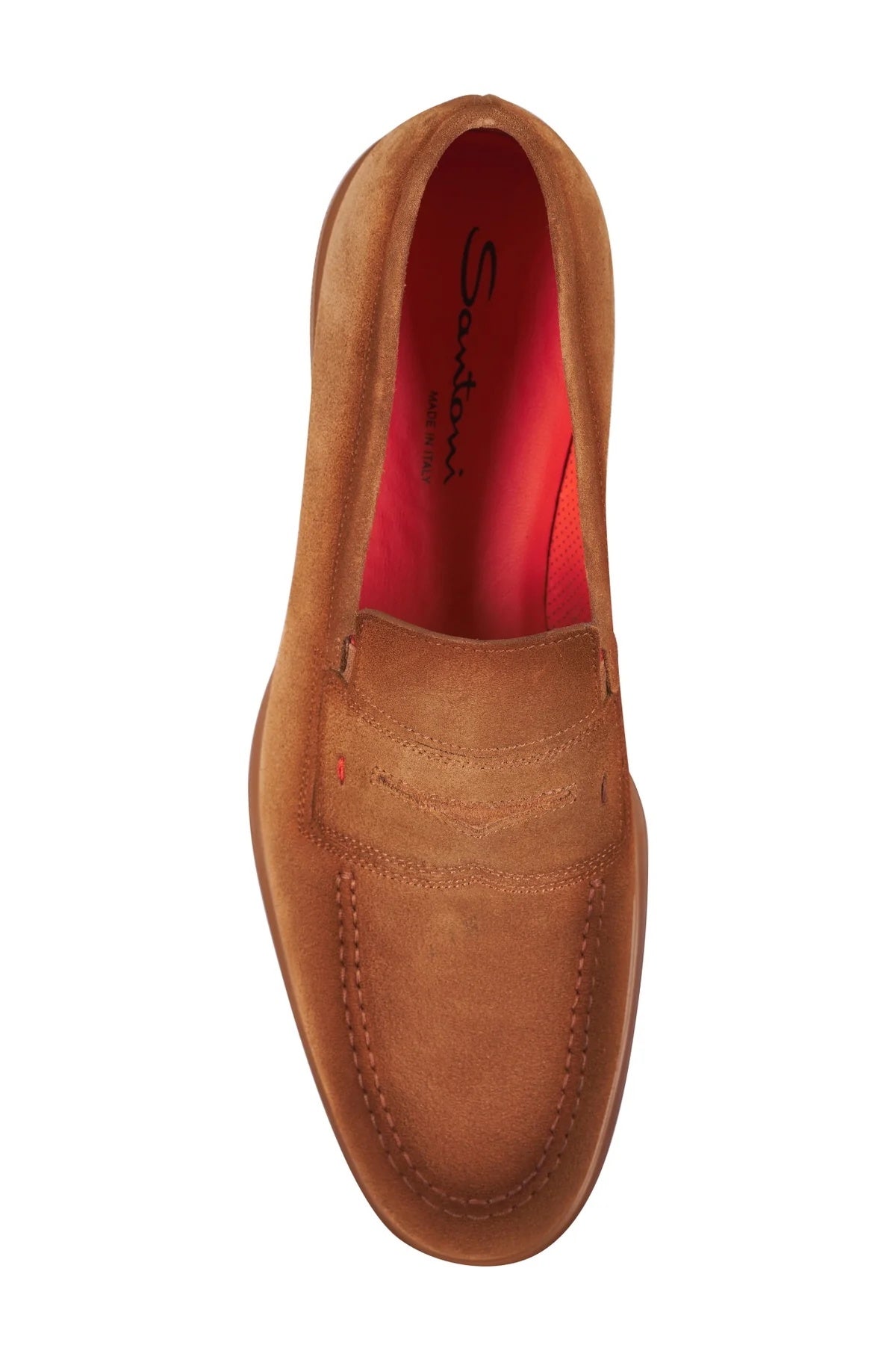 $750 SANTONI "Easy" Light Brown Sand Suede Loafers - US 11.5 (UK10.5)
